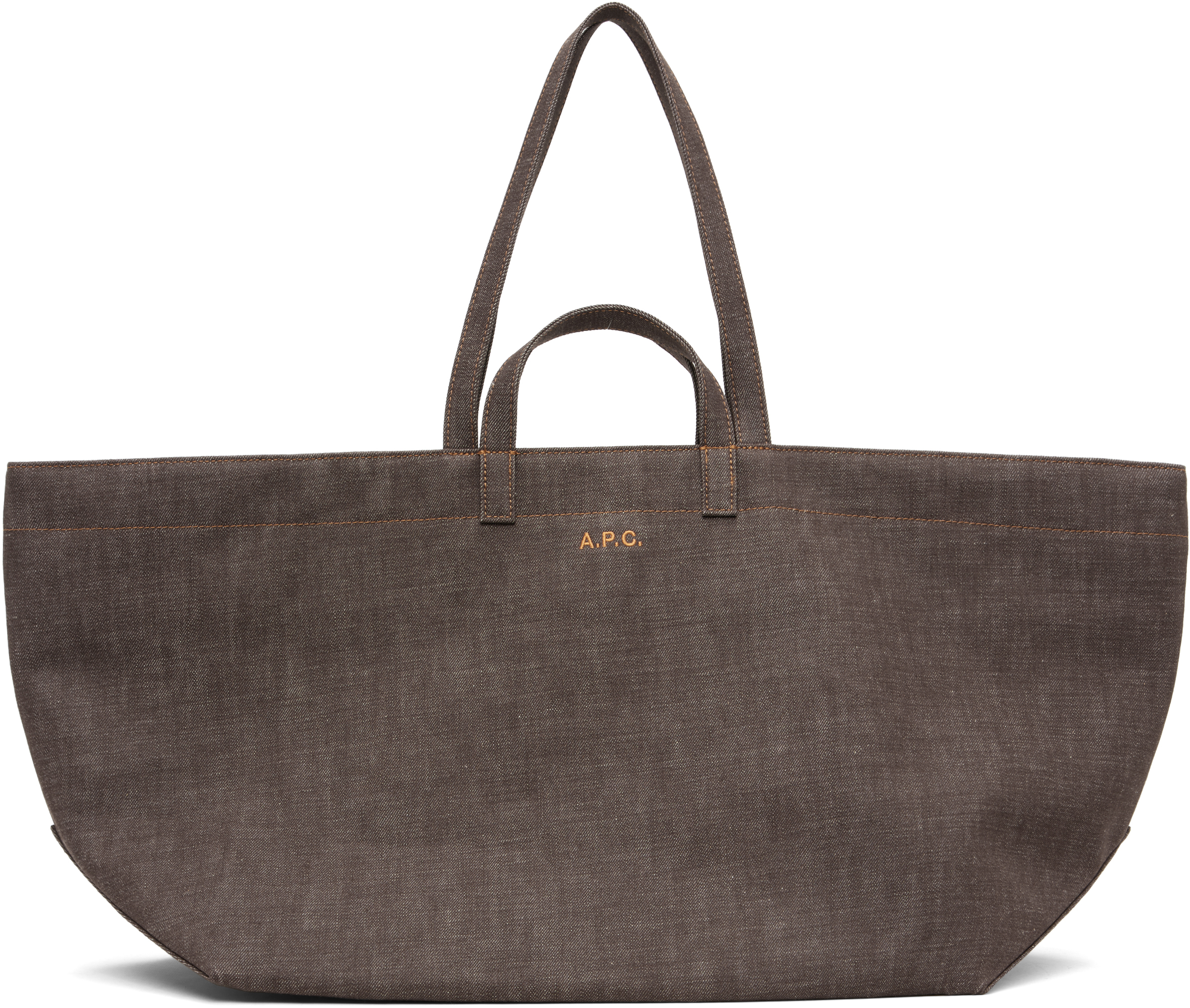 Brown 'Le Drummer' Toile Tote