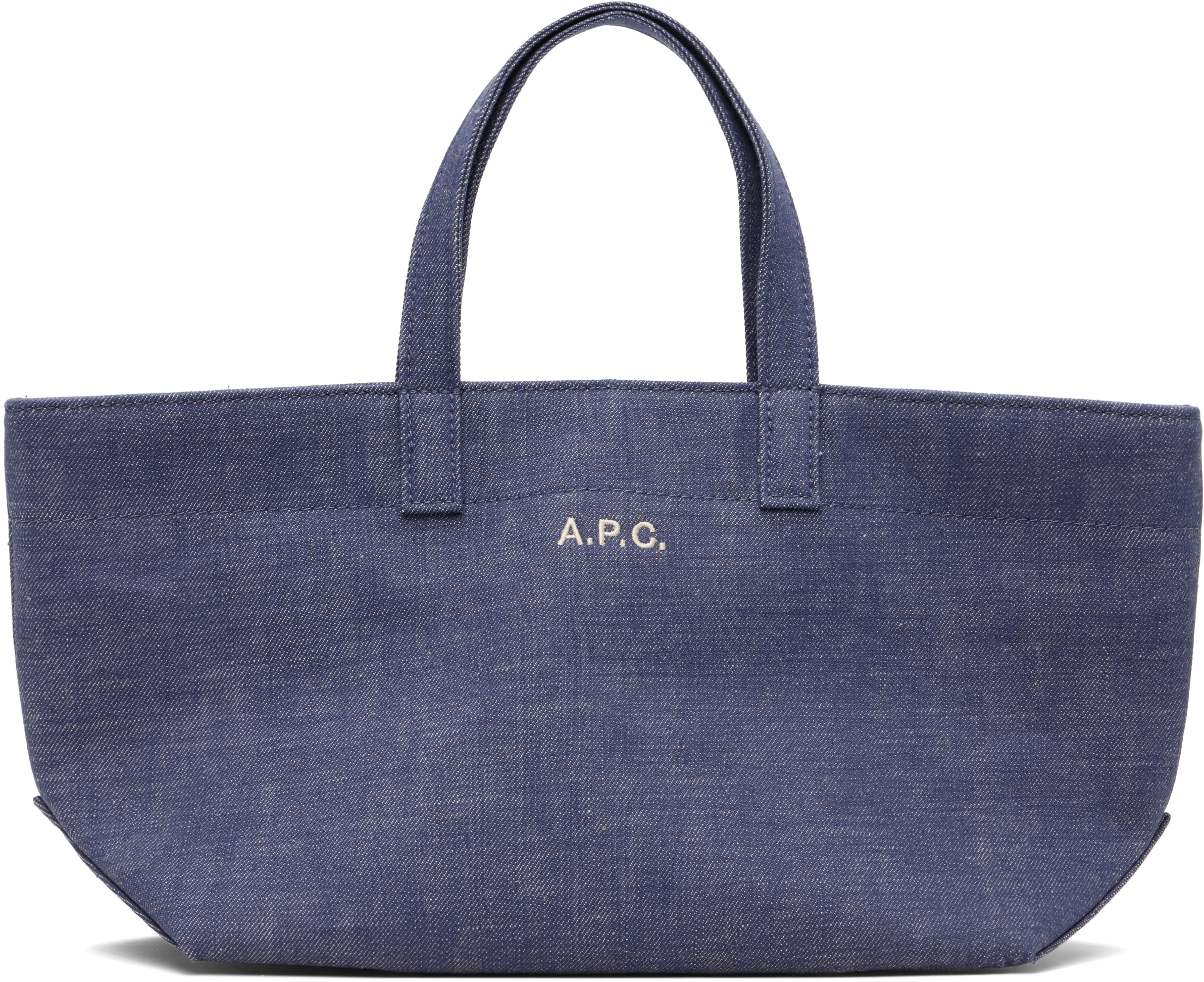 Blue 'Le Drummer' Toile Small Tote