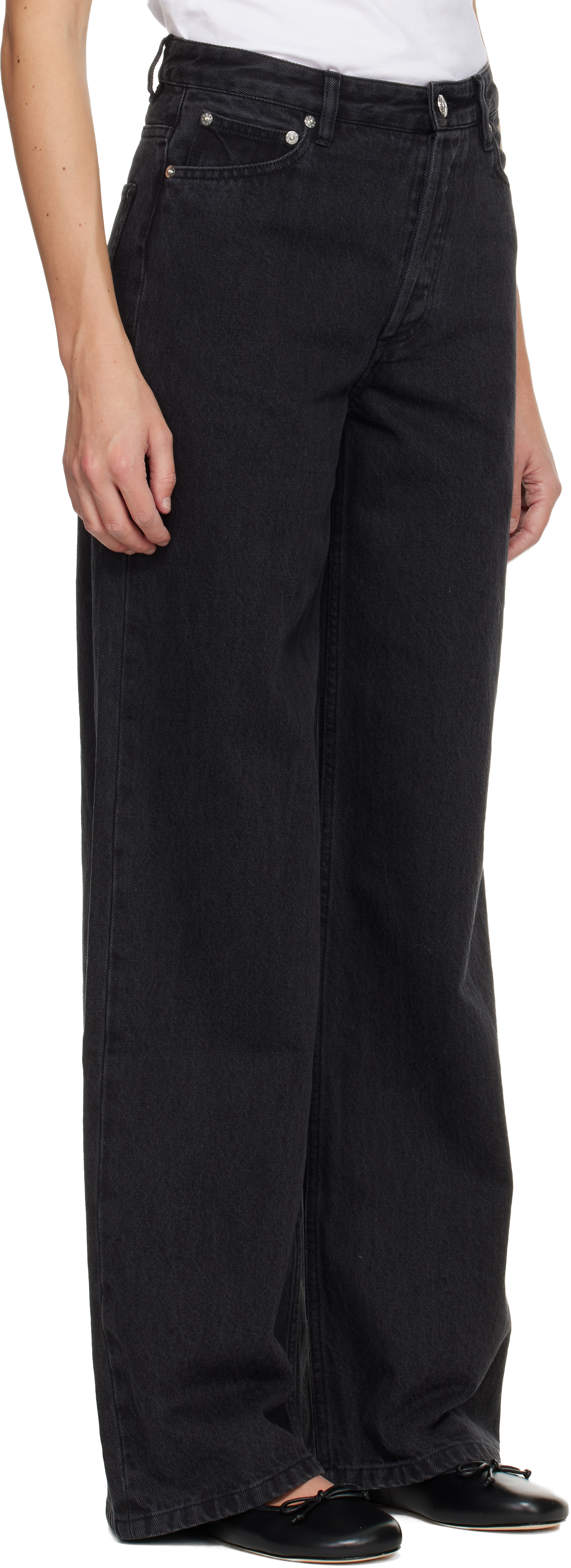 Apc Black Elisabeth Jeans In Black