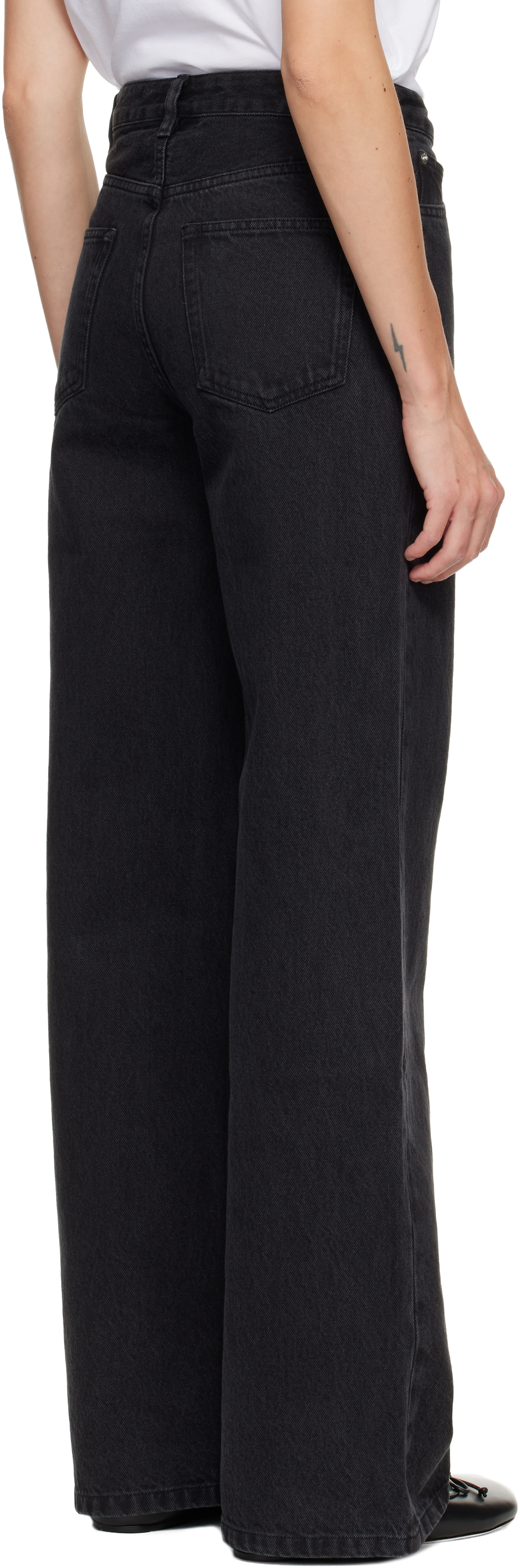 Apc Black Elisabeth Jeans In Black