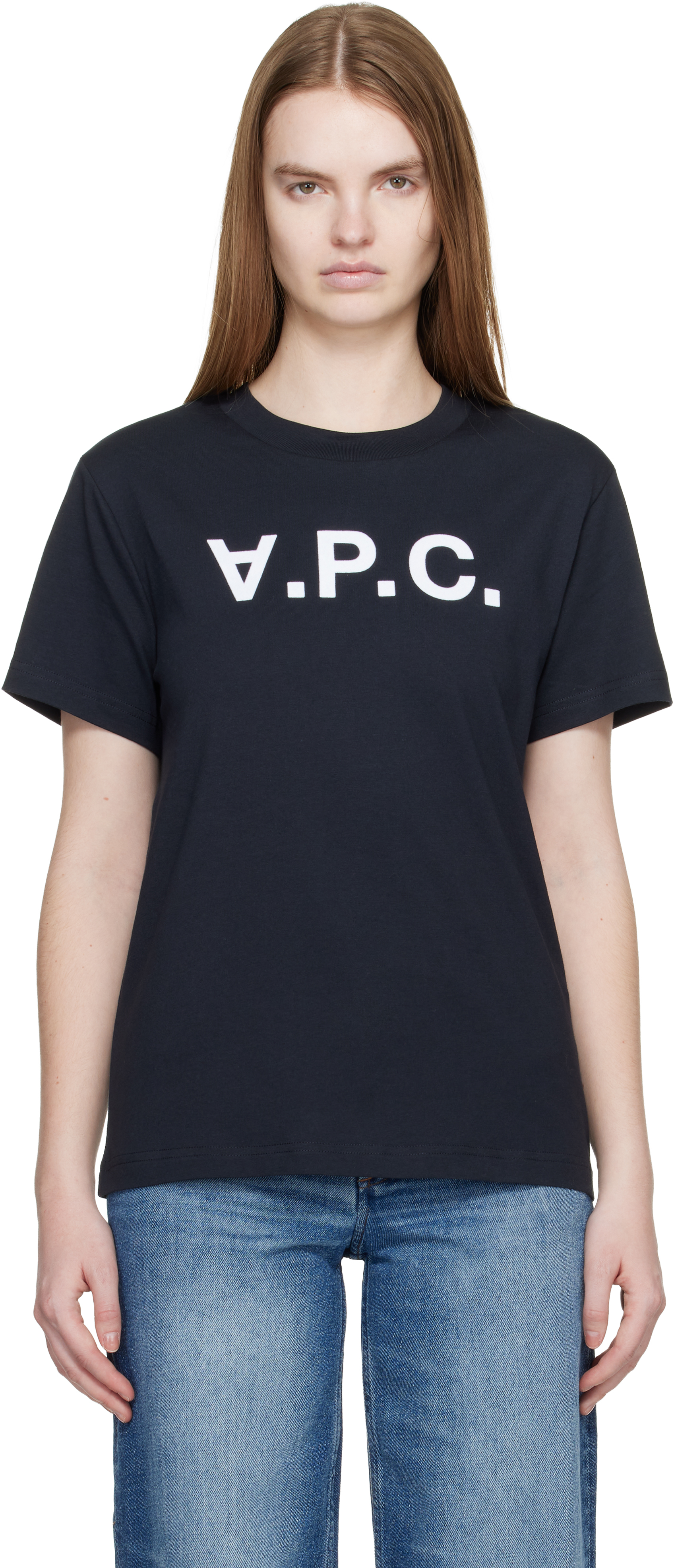 A.P.C.のネイビー Standard Grand 'VPC' Tシャツがセール中