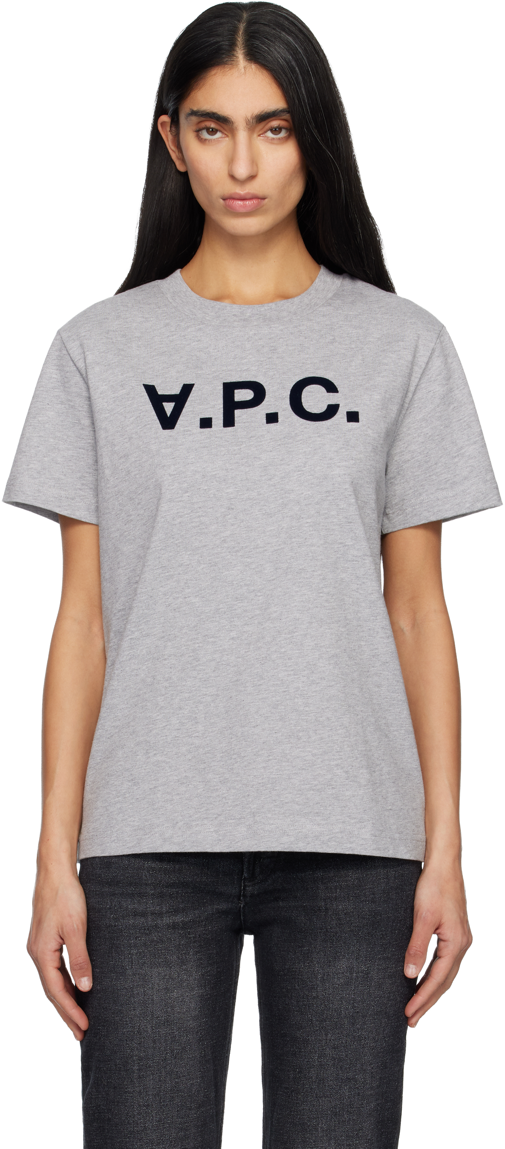 A.P.C.: Gray Standard Grand 'VPC' T-shirt | SSENSE