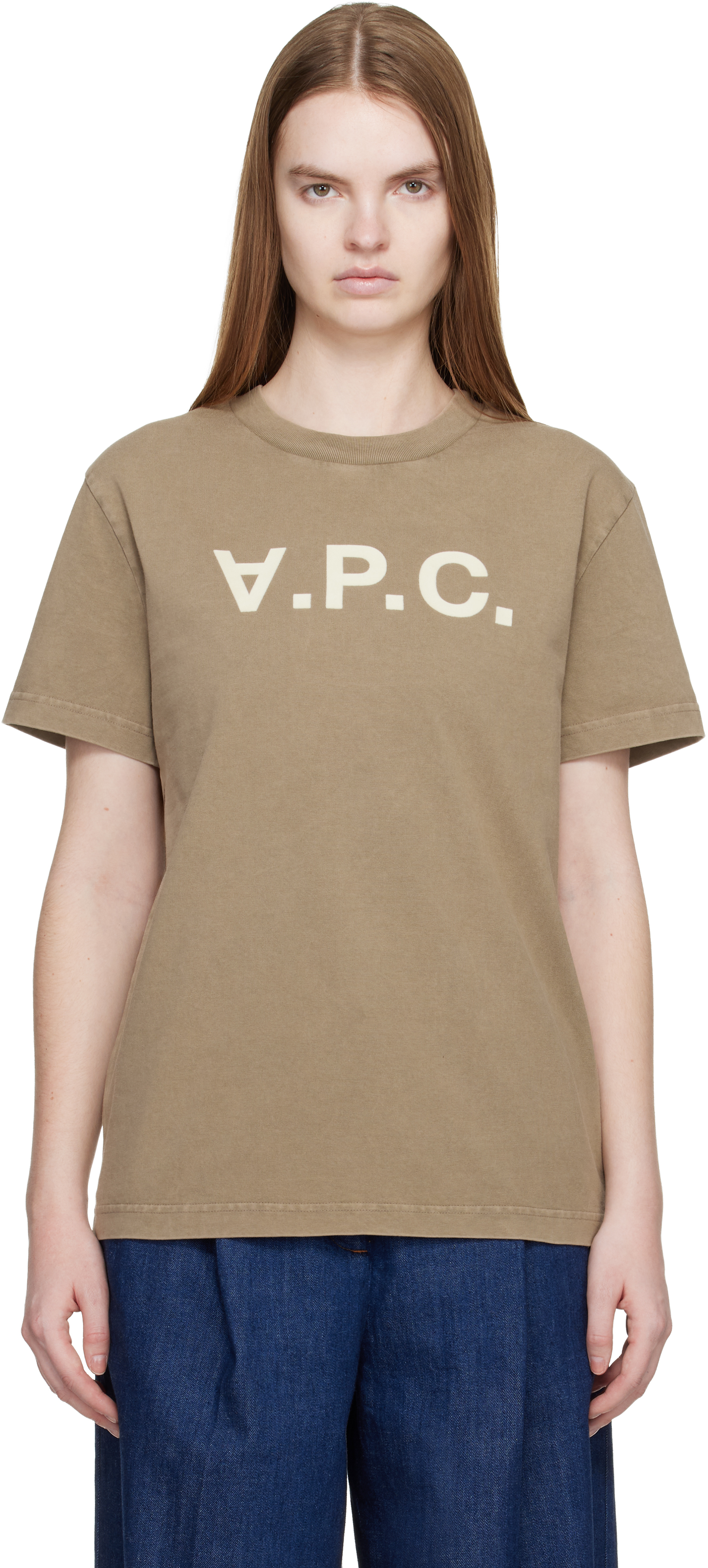 トップス a.p.c A.P.C.: Khaki Standard Grand 'VPC' T-shirt | SSENSE