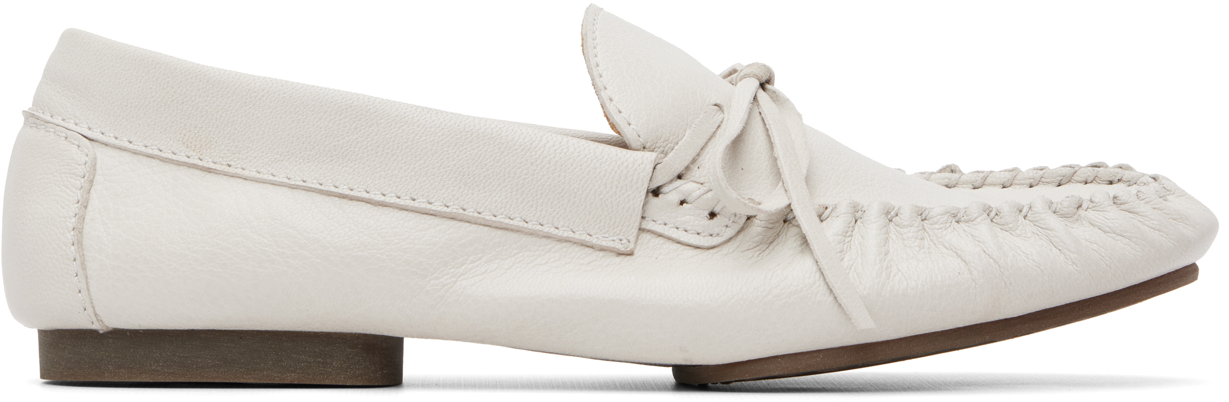 A.P.C.: White 'Les Mocassins Souples' Loafers | SSENSE
