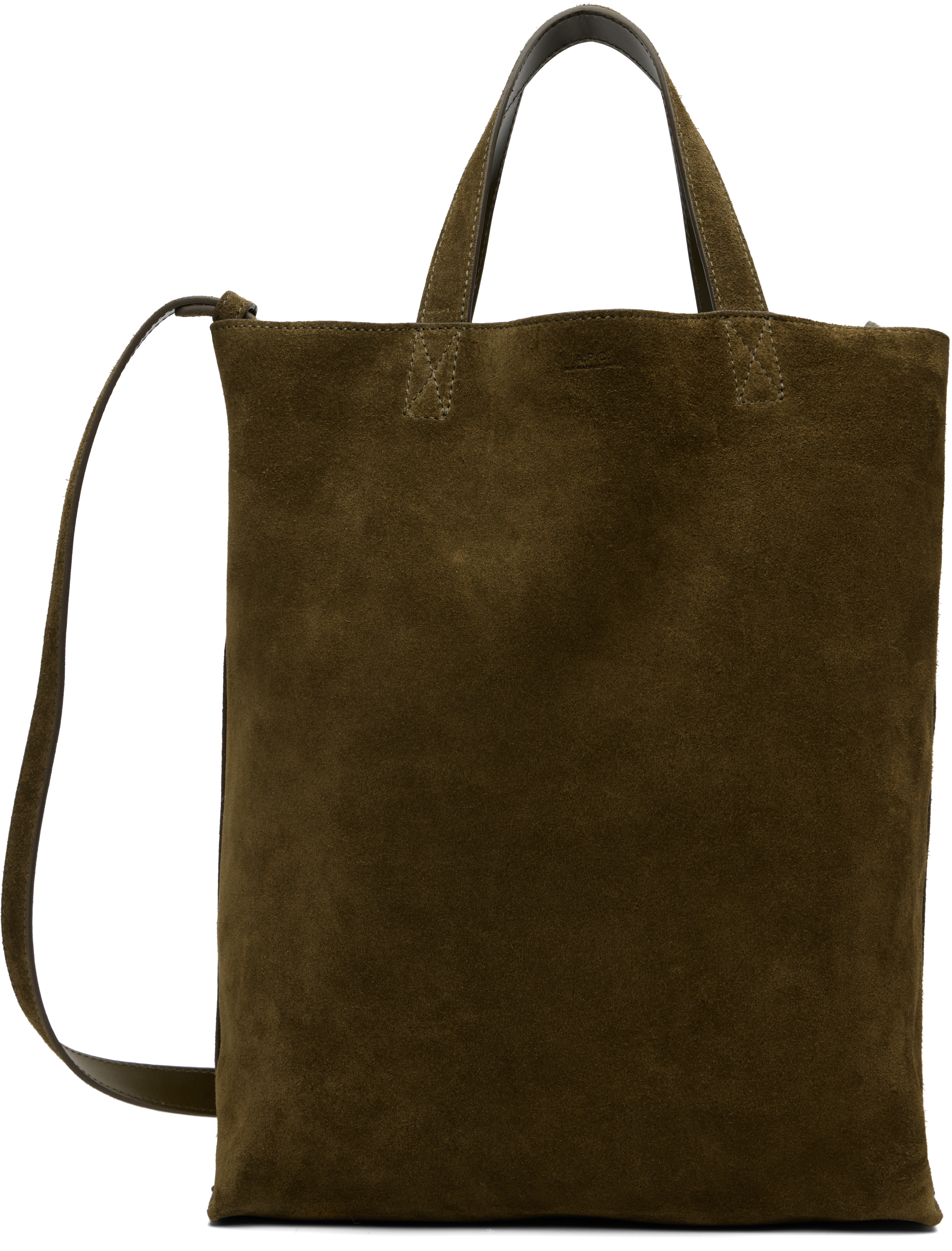 A.P.C.: Khaki Cabas Maiko Medium Tote | SSENSE