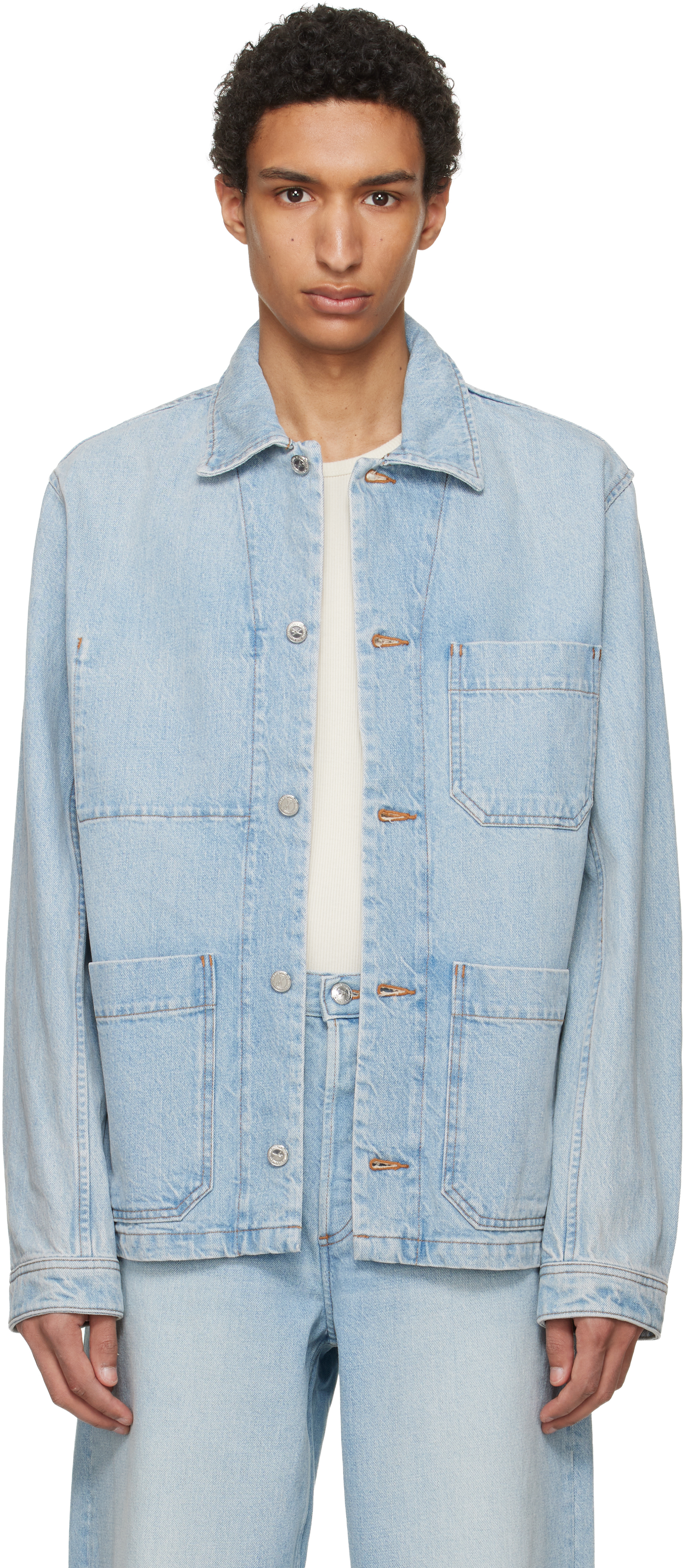 Blue New Rodney Denim Jacket by A.P.C. on Sale