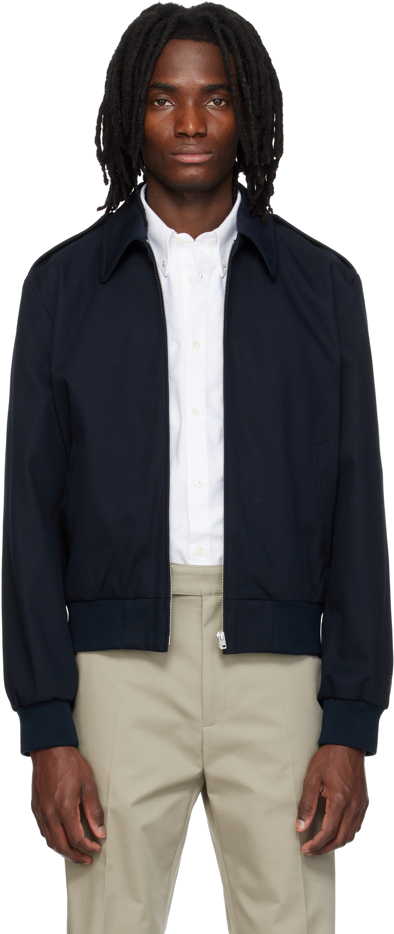A.P.C. ネイビー ジャケット S A.P.C.: ネイビー デニム ワークジャケット | SSENSE 日本