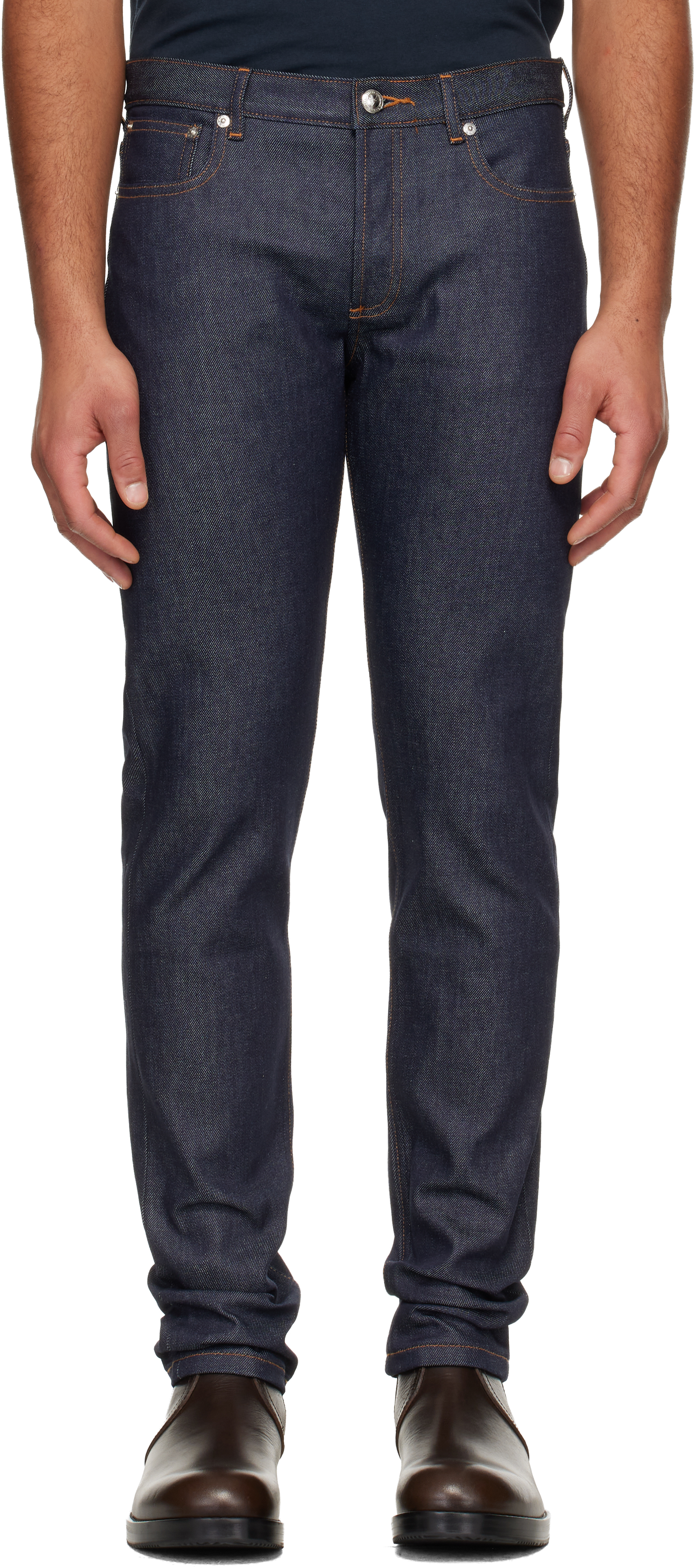A.P.C.: Navy Petit New Standard Jeans | SSENSE