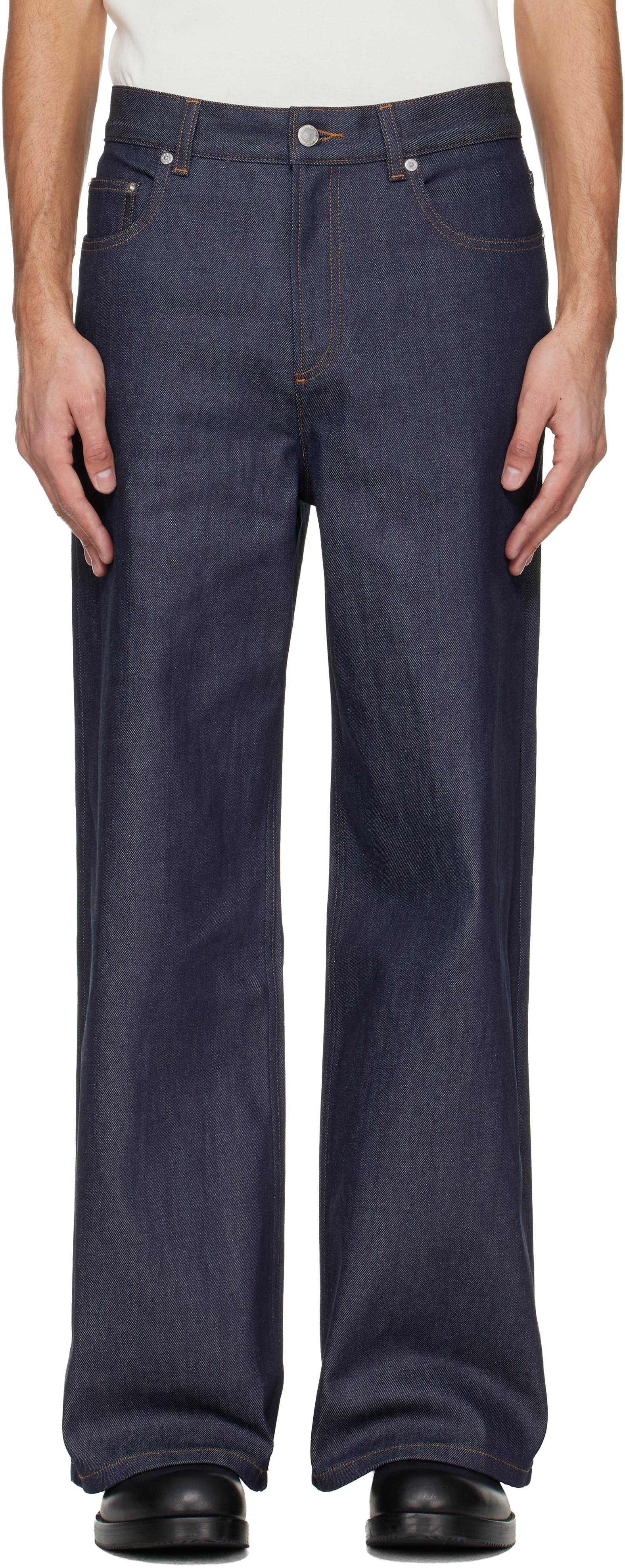 A.P.C.: Navy Clyde Jeans | SSENSE