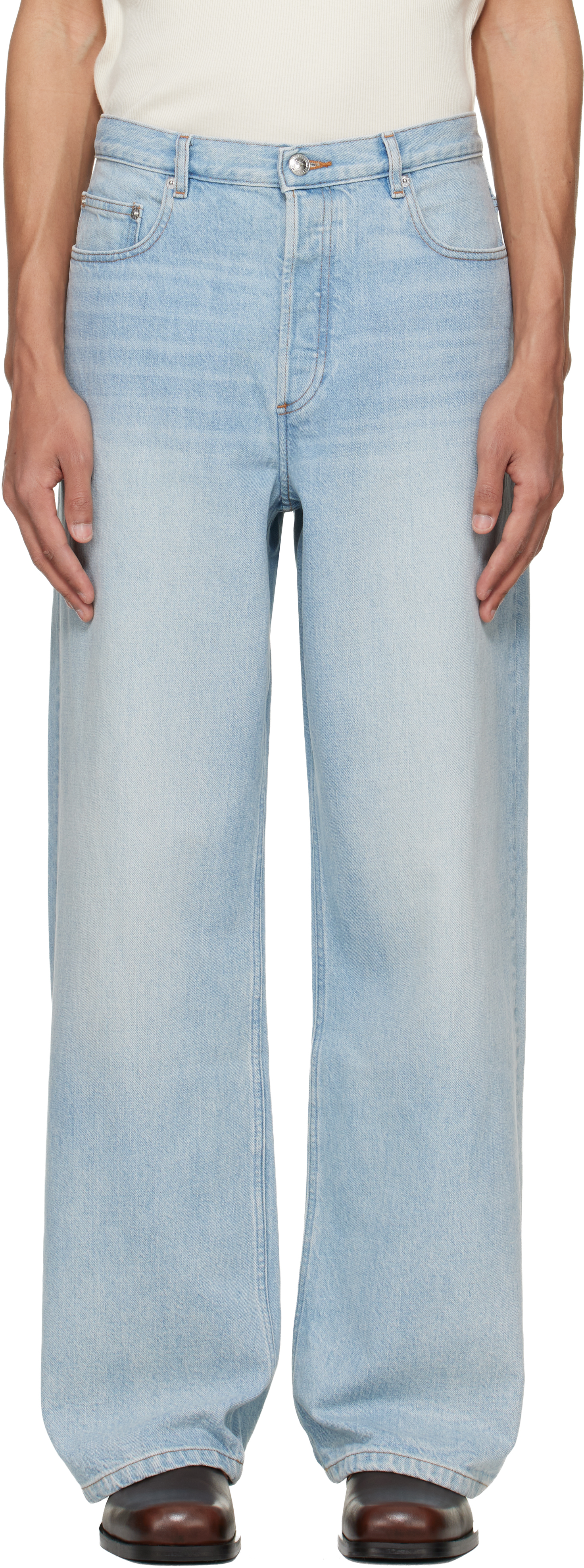 Blue Aaron Jeans by A.P.C. on Sale
