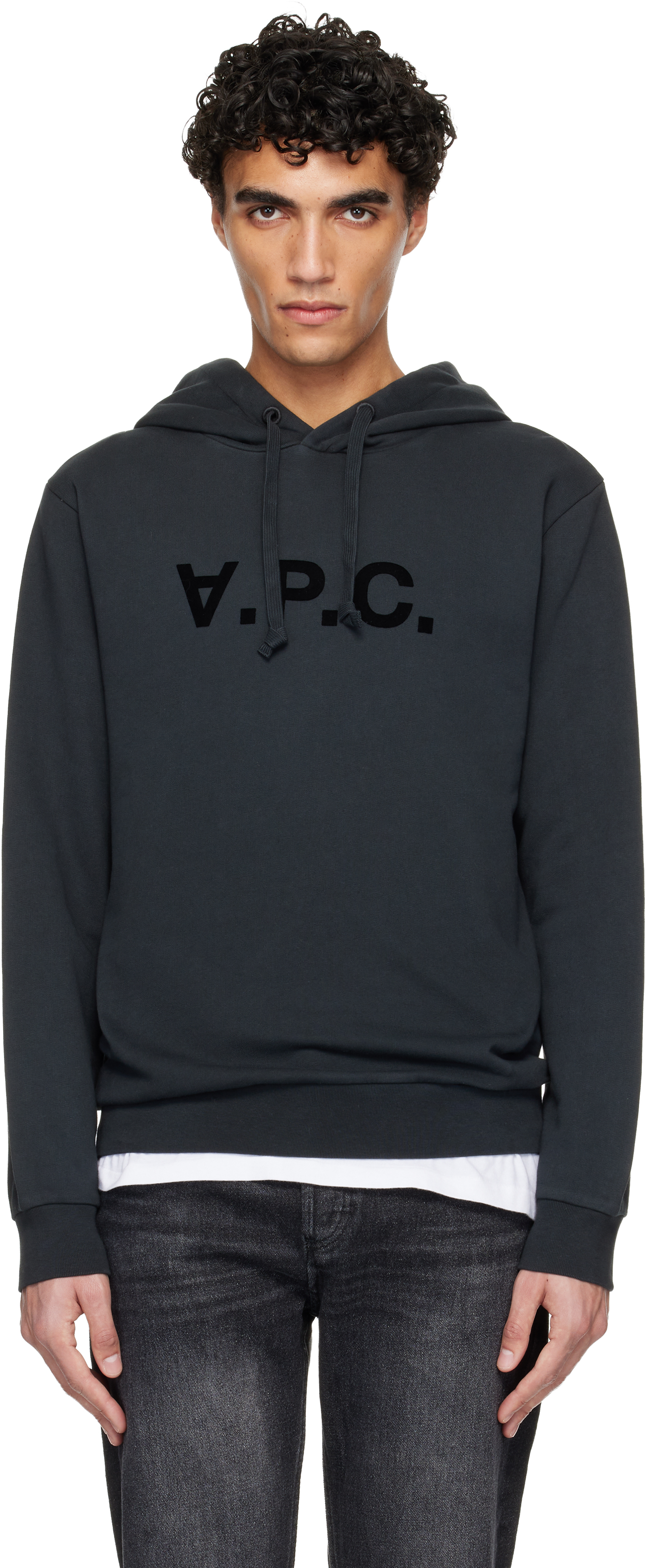 A.P.C. Men's VPC Logo Hoodie in Tobacco/Green A.P.C