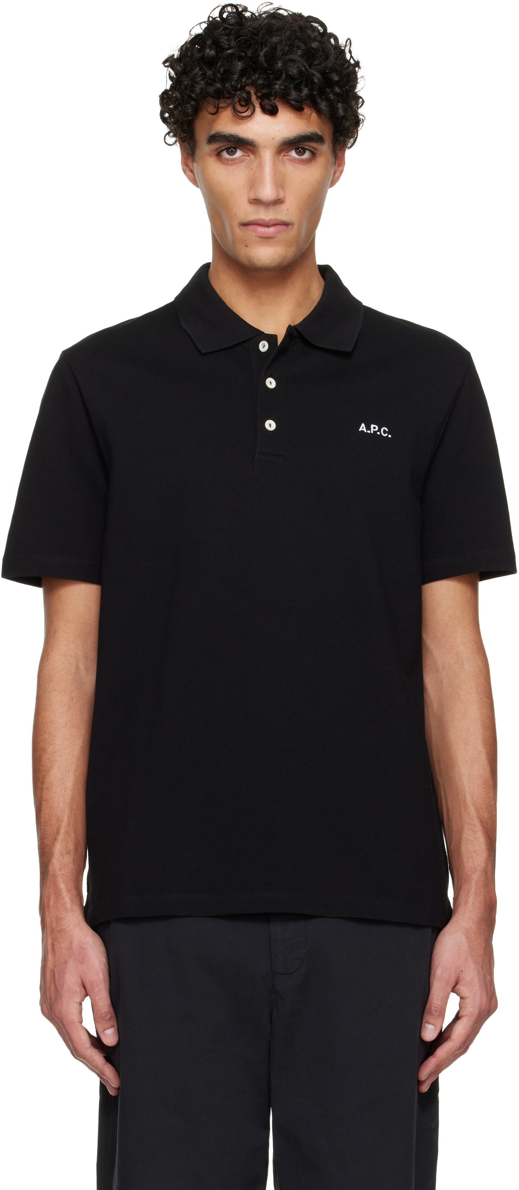 A.P.C.: ブラック Standard ポロシャツ | SSENSE 日本