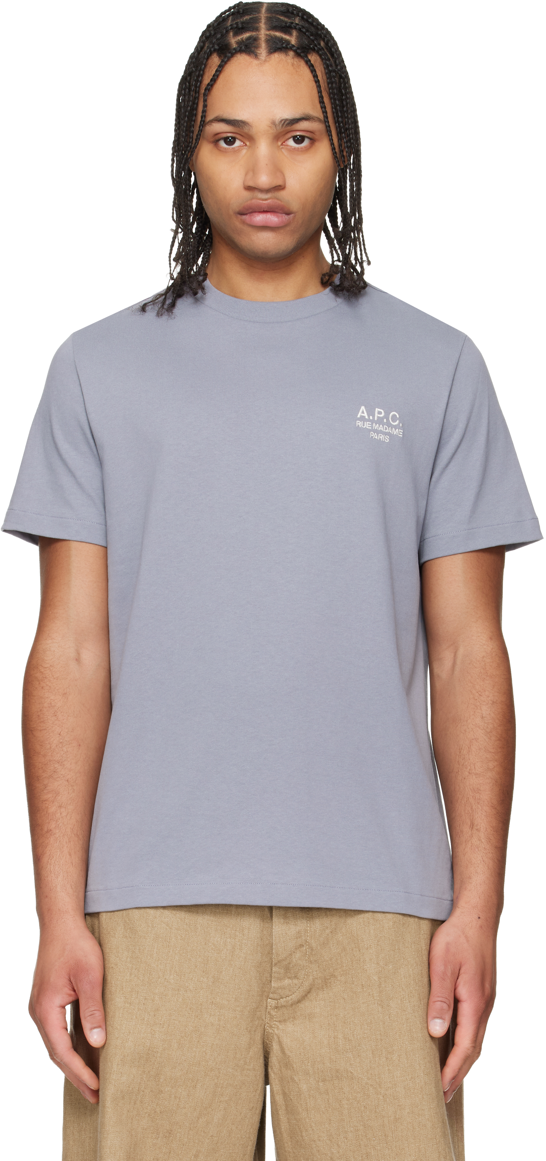 A.P.C.: Purple Standard 'Rue Madame' T-shirt | SSENSE