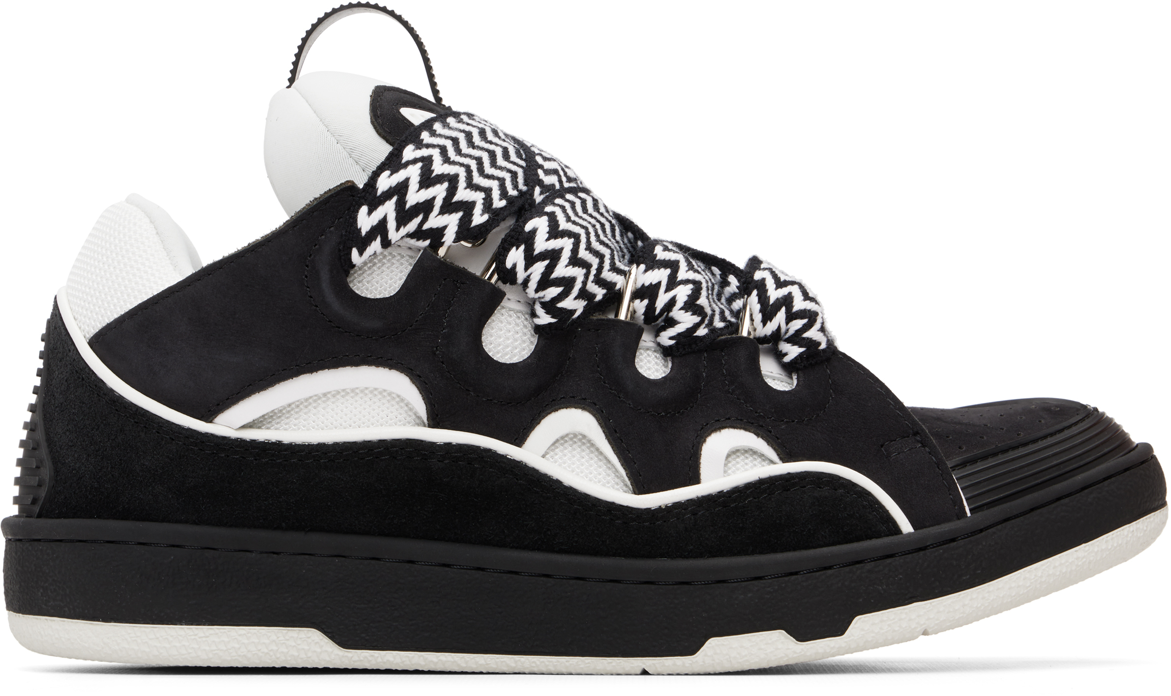 Lanvin Black & White Curb Sneakers