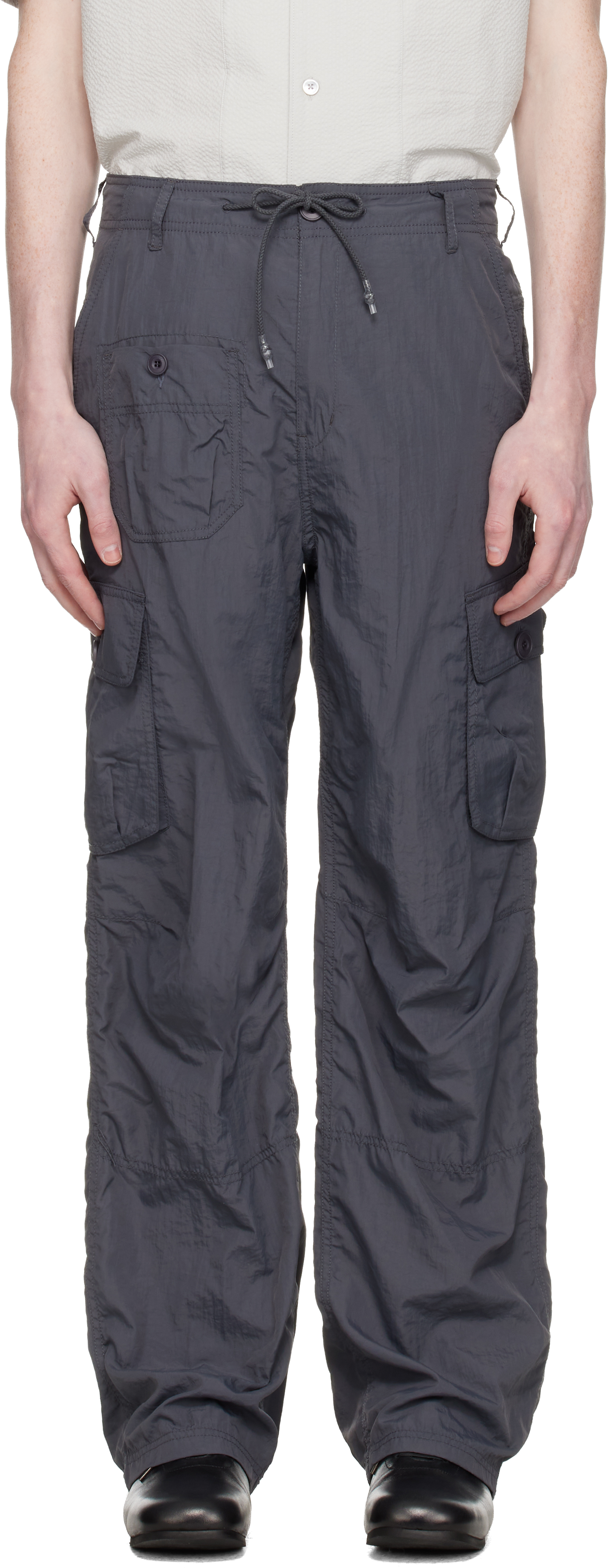 COOR: グレー Multi-Pocket Stitch Pointed カーゴパンツ | SSENSE 日本