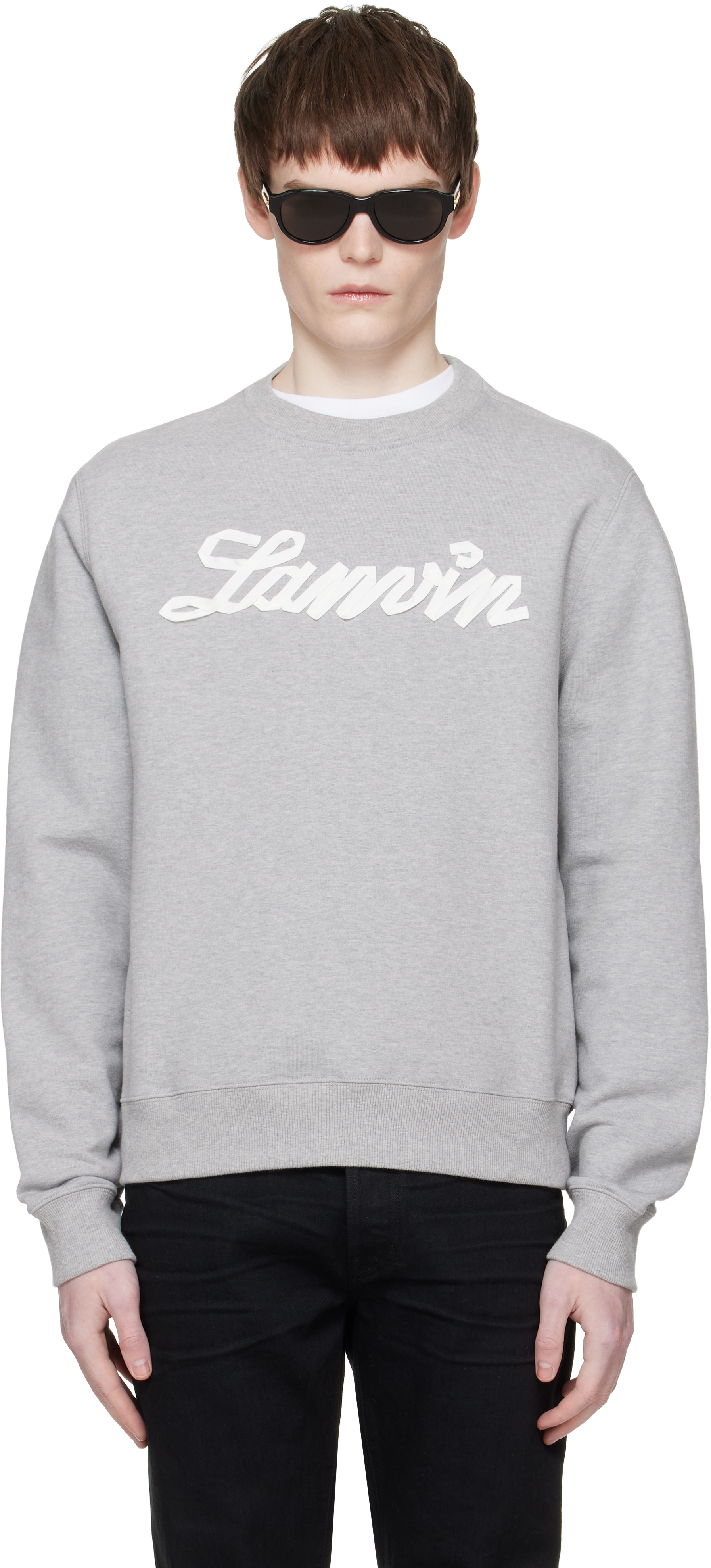 Lanvin Gray 'Lanvin Ribbon' Sweatshirt