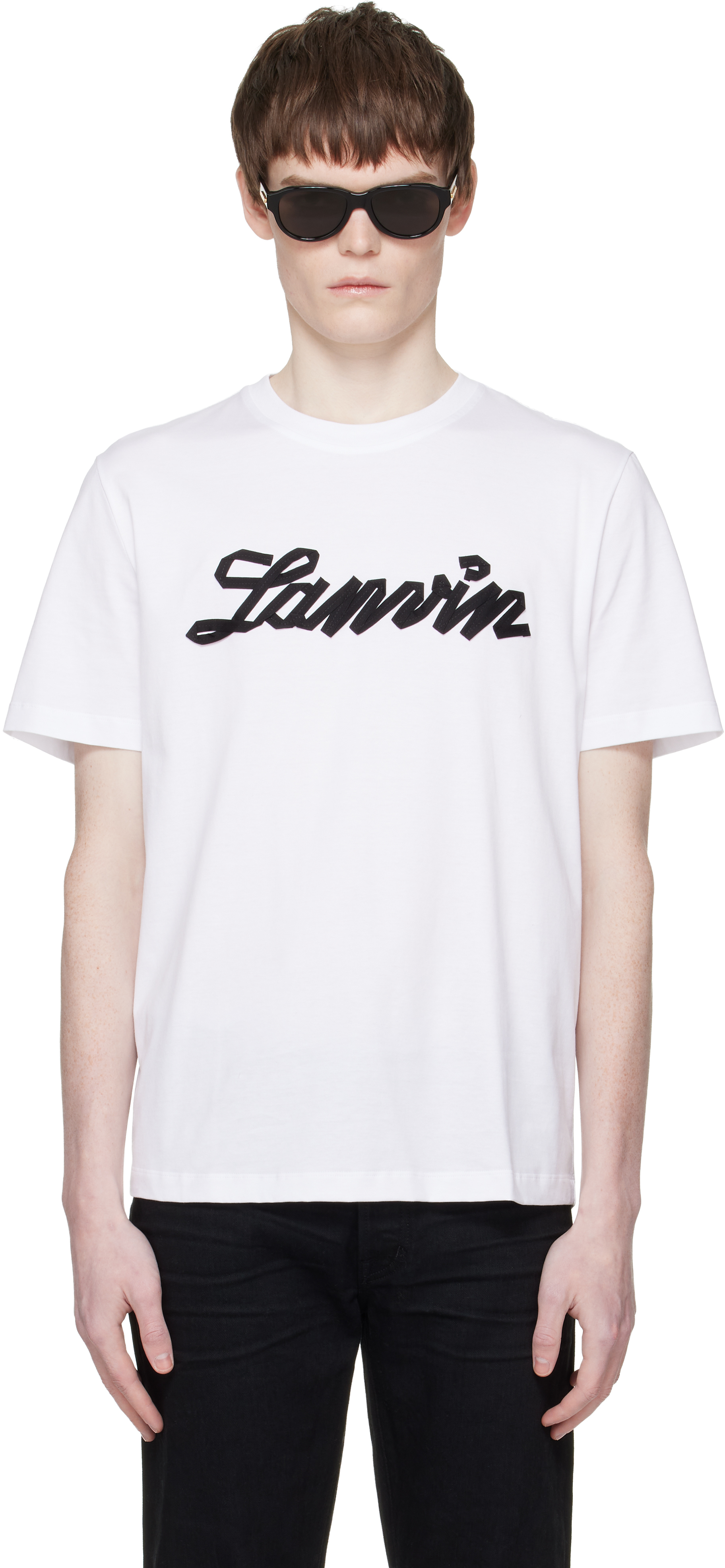Lanvin White 'Lanvin Ribbon' T-shirt