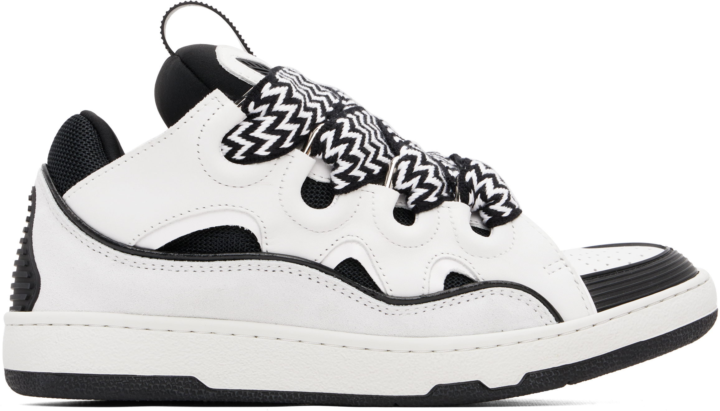 LANVIN ホワイト/ブラック スニーカー White Curb Sneakers by Lanvin on Sale