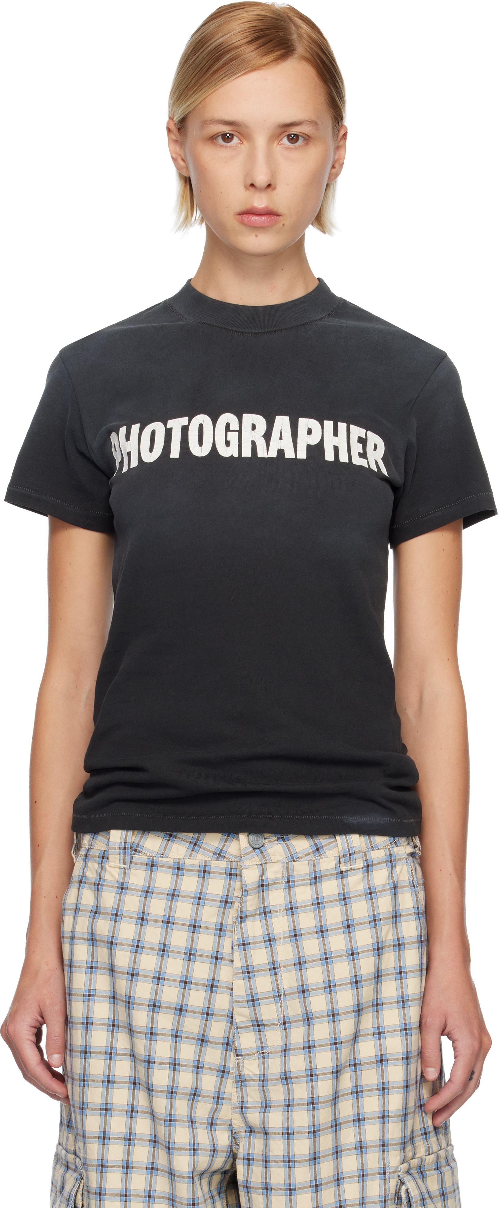 ERL: ブラック 'Photographer' Tシャツ | SSENSE 日本