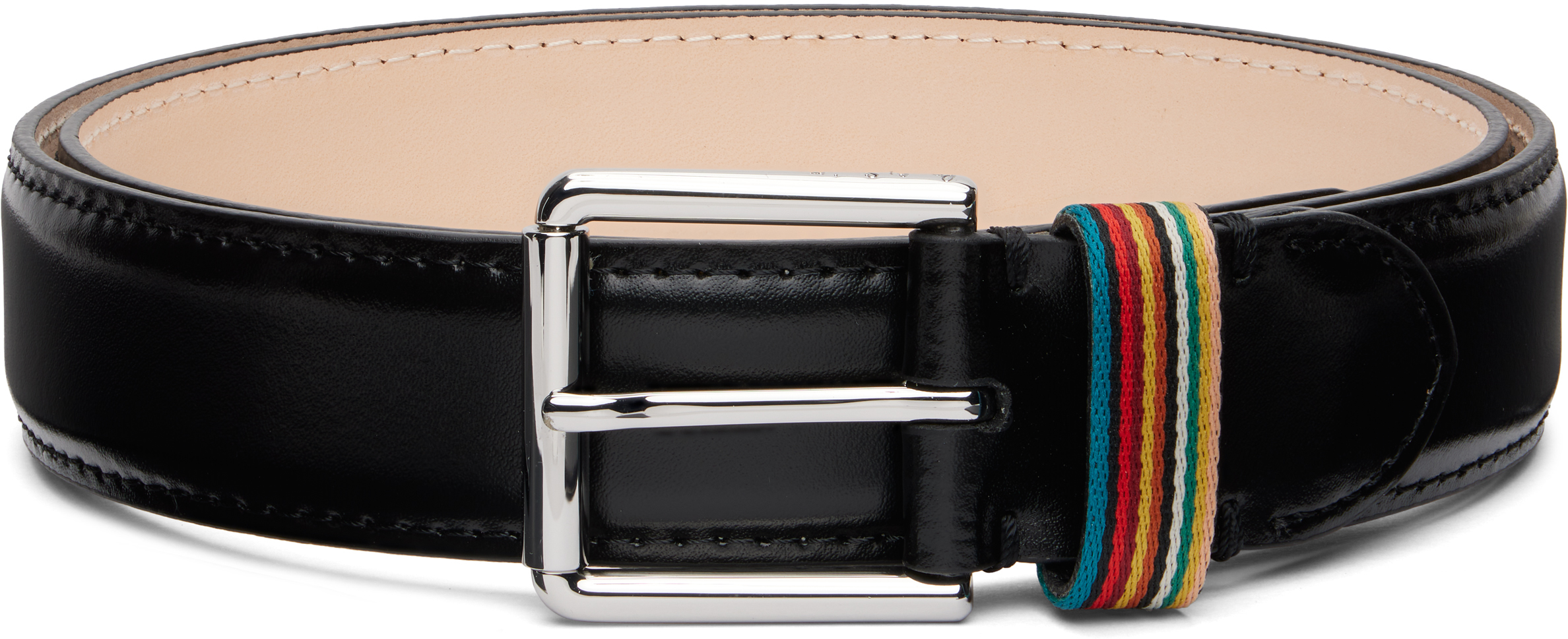 Paul Smithのブラック Stripe Keeper ベルトがセール中