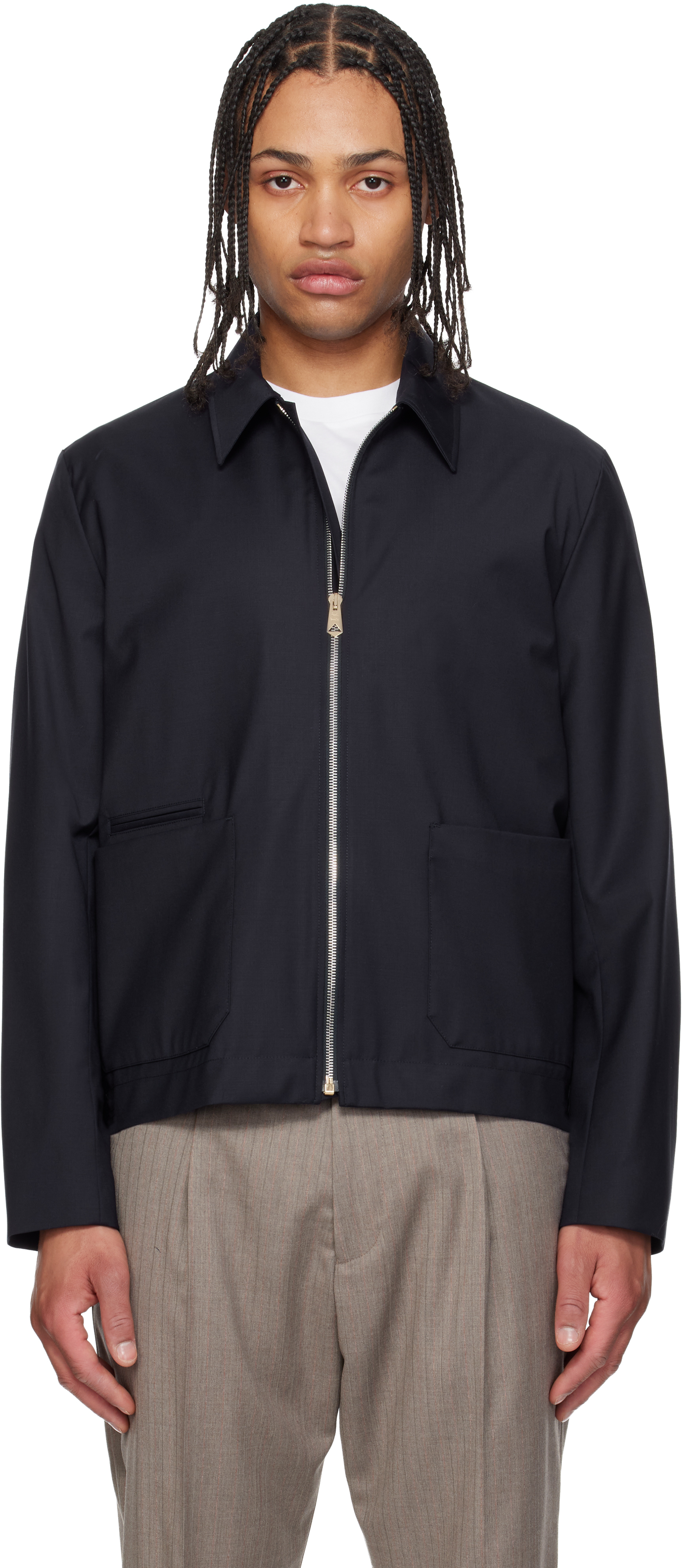新品タグ付き Paul Smith KENSINGTON FIT ジャケット M Paul Smith: ネイビー レギュラーフィット ジャケット | SSENSE 日本