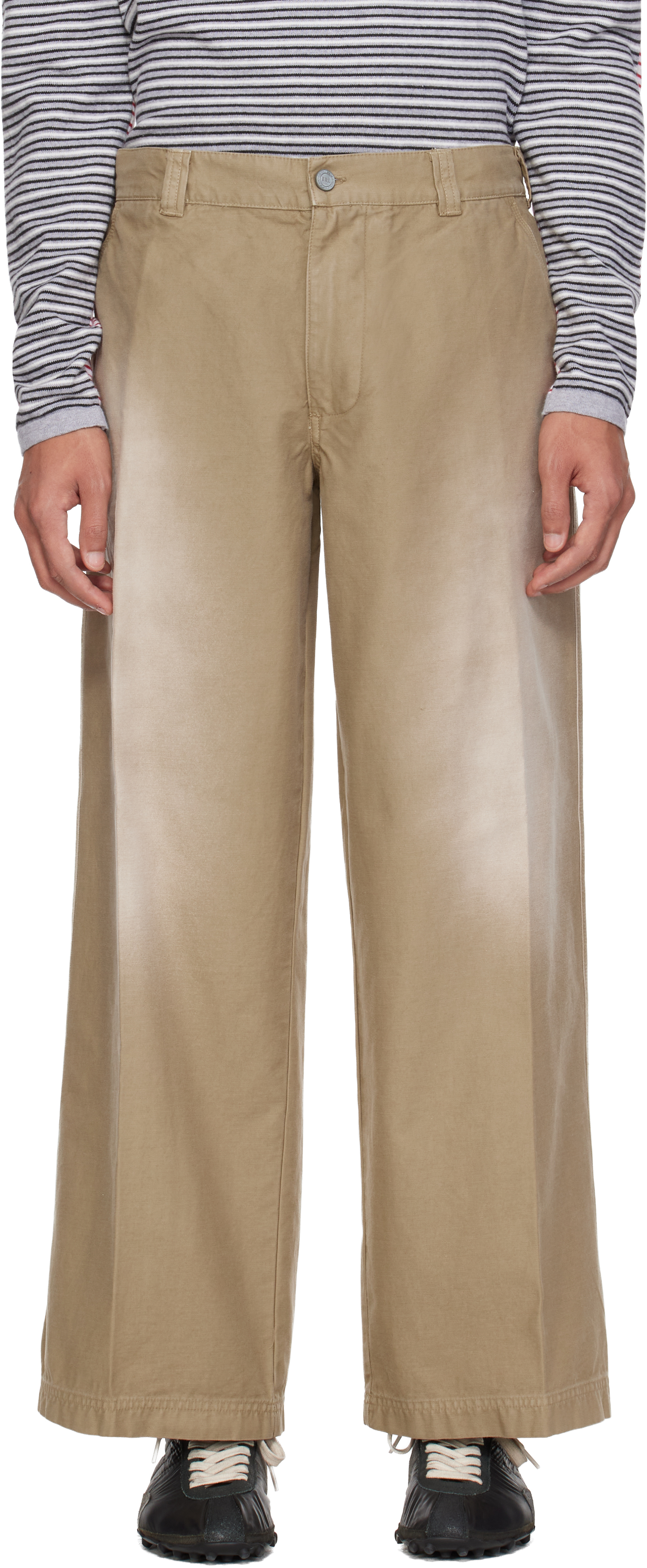 ERL Beige Chino Woven Trousers