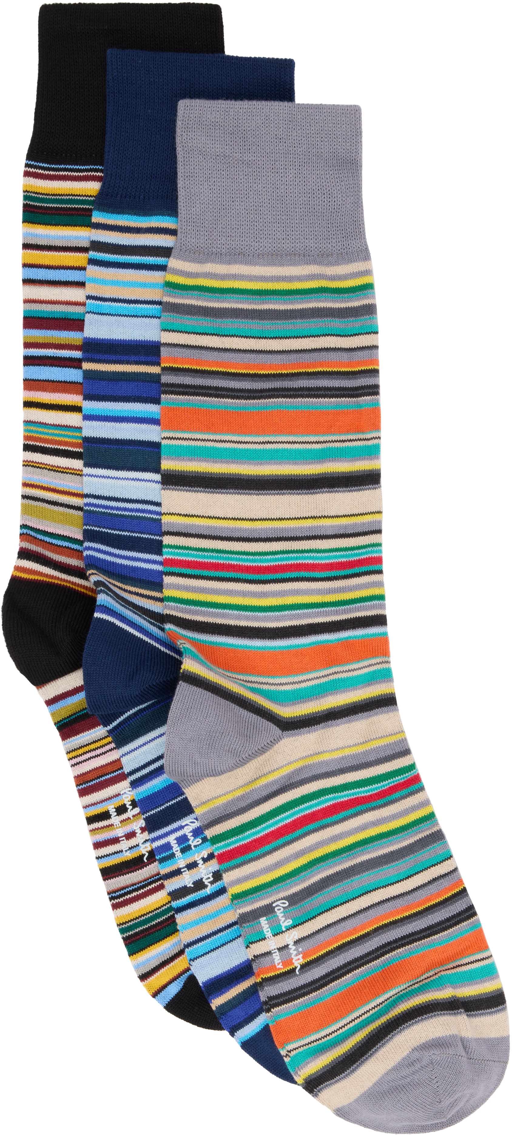 Paul Smith: マルチカラー 'Signature Stripe' ソックス 3足セット