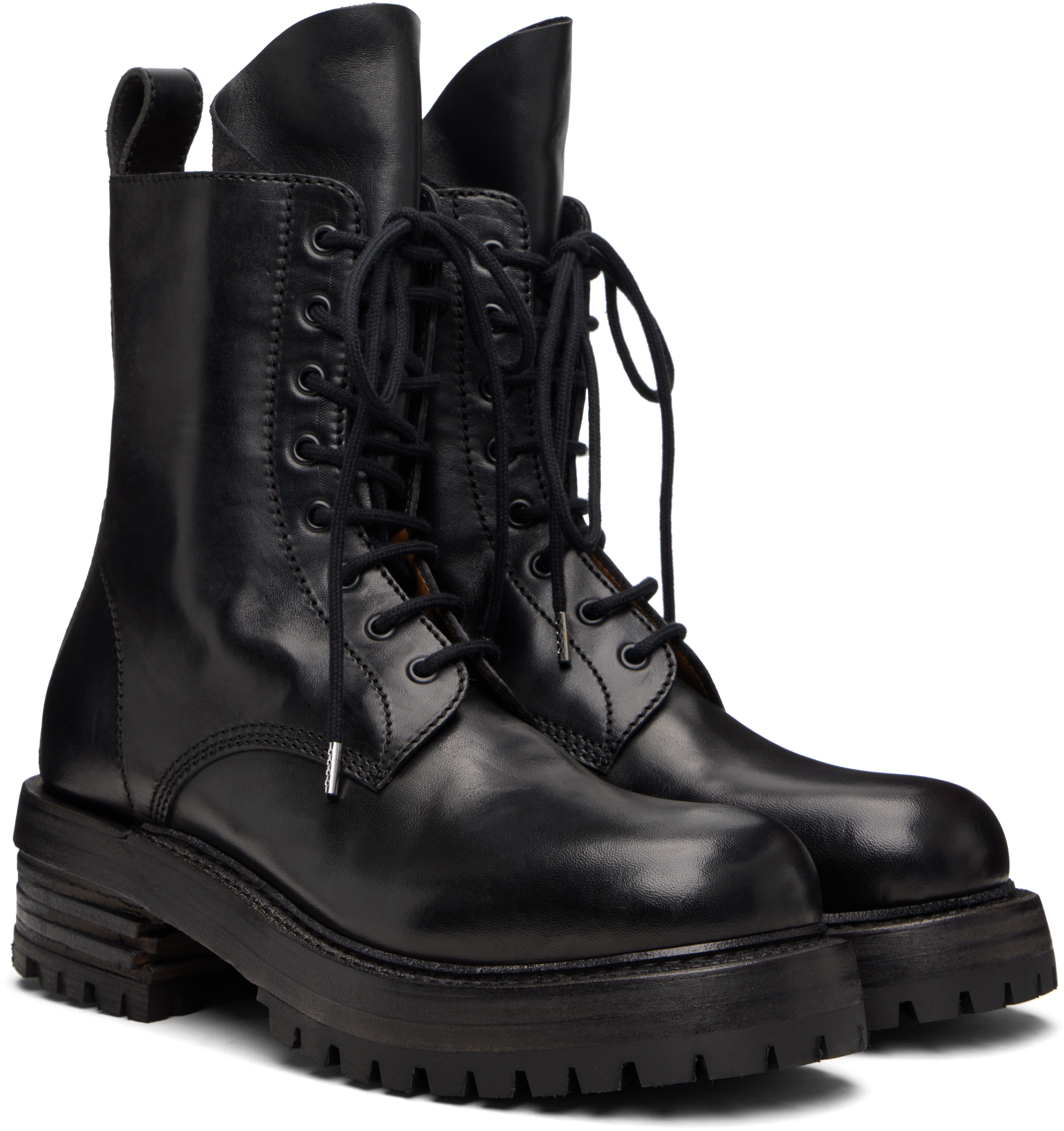 A Diciannoveventitre Black Zac Low Medium Boots In Black