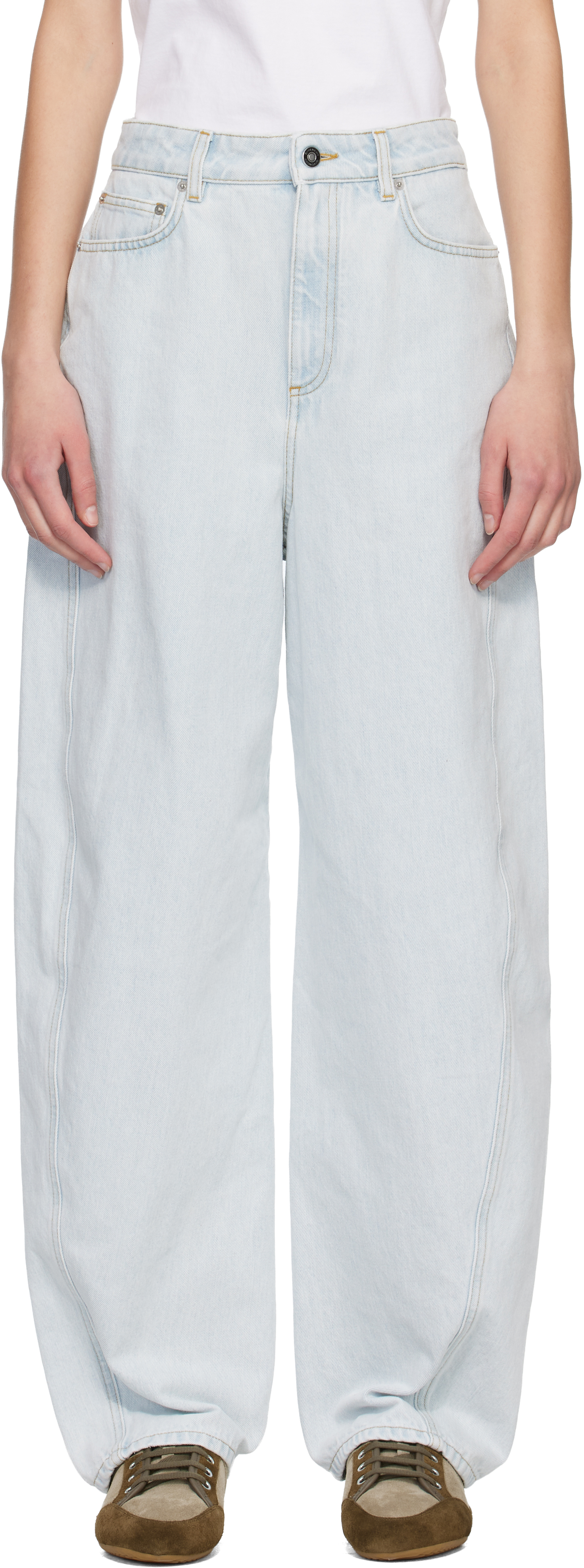 ゆきんこ Givenchy: Blue Cocoon Jeans | SSENSE Canada