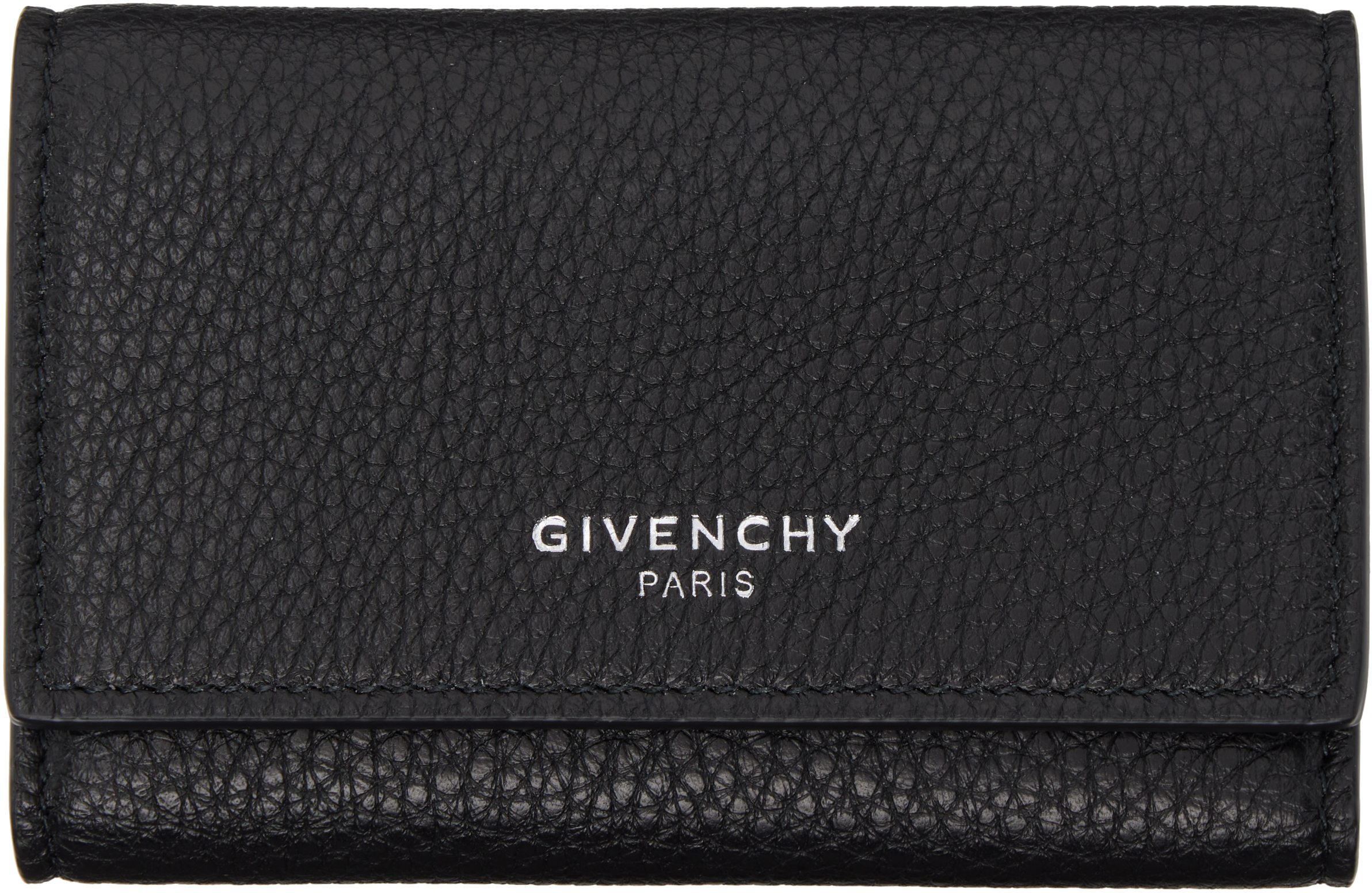 GIVENCHYスタッズ装飾の黒レザーケース Givenchy: Black Key Case Card Holder | SSENSE