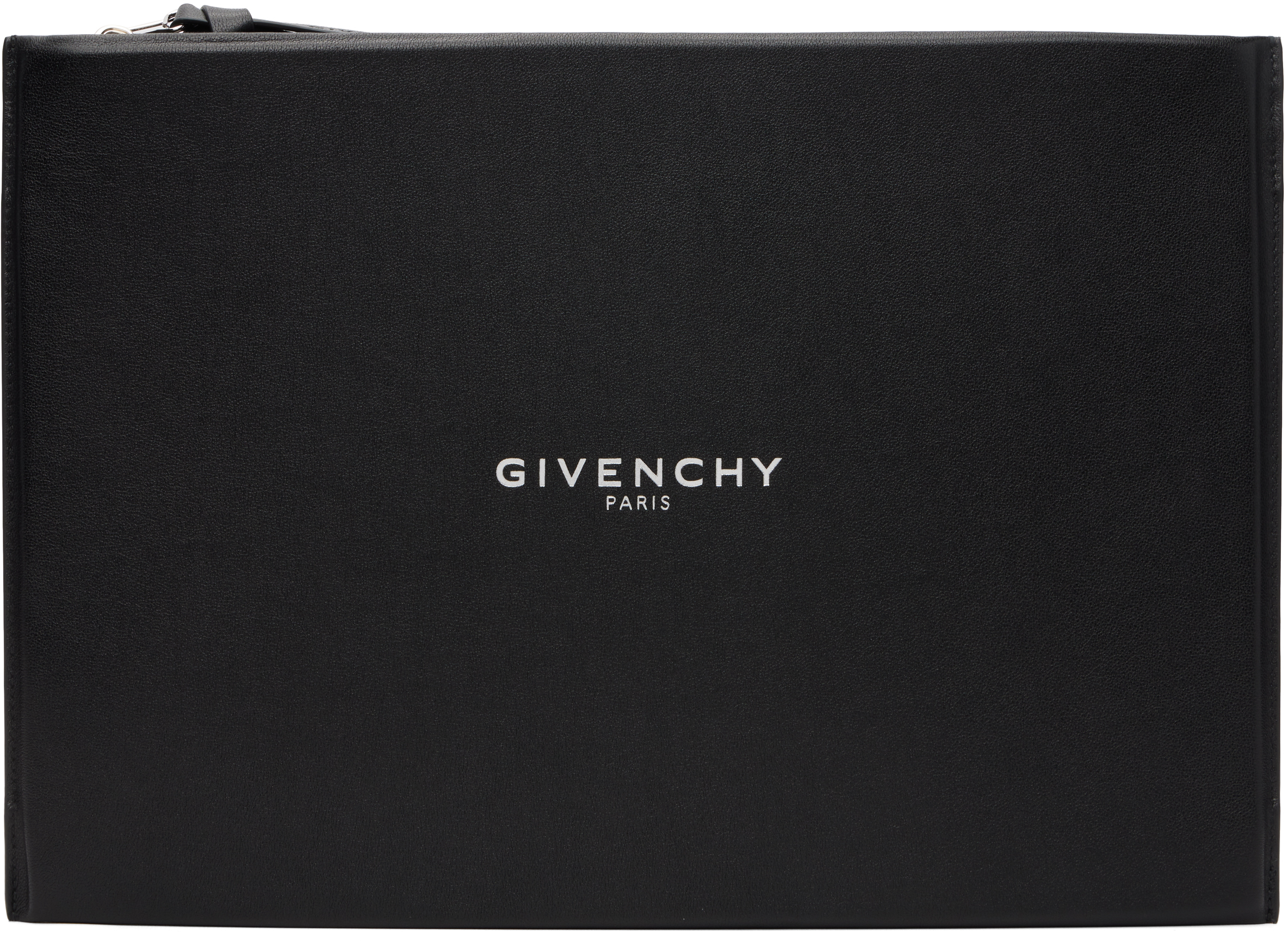 Givenchy Black Antigona Stamped Large Leather Pouch