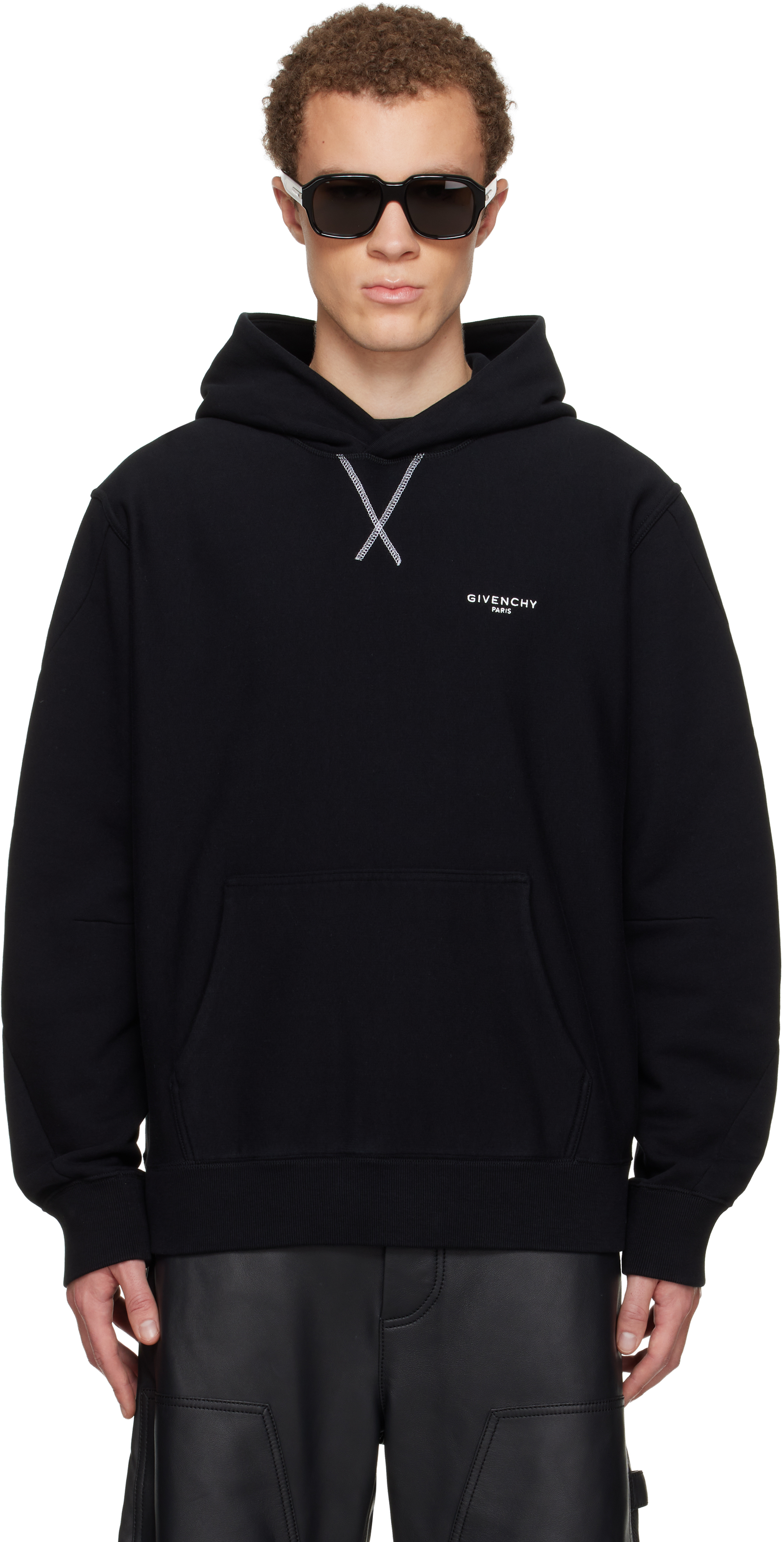 Givenchy: Black Couture Seam Hoodie | SSENSE