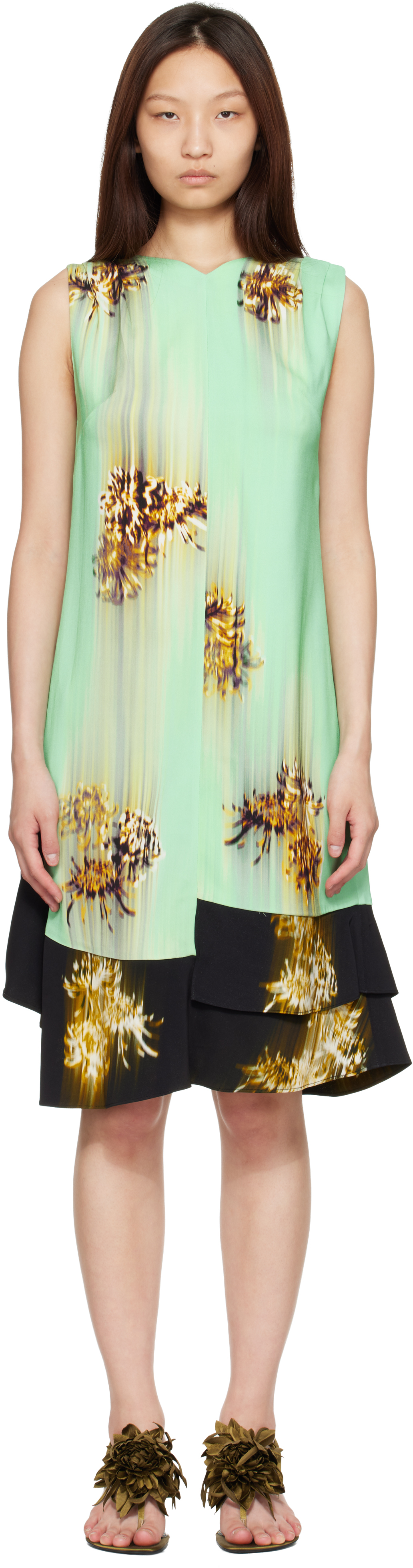 proenza schouler green dress Proenza Schouler White Label Women's Loren Dress in Poplin - Green - Size M