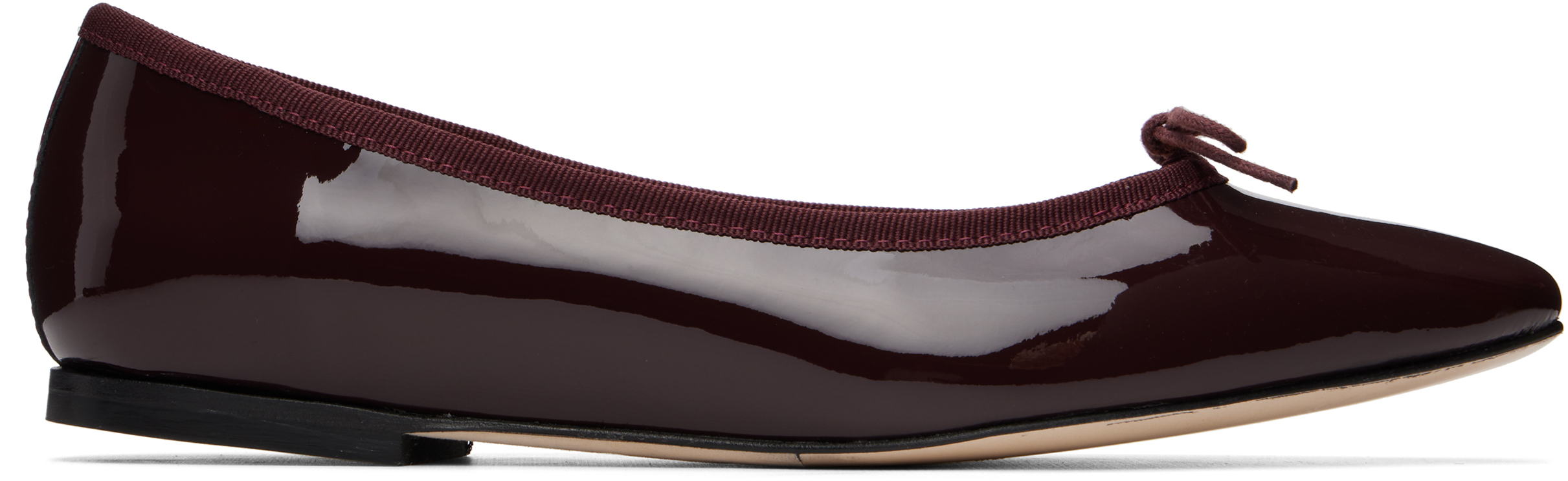 Repetto: Burgundy Cendrillon Pointed-Toe Ballerina Flats | SSENSE