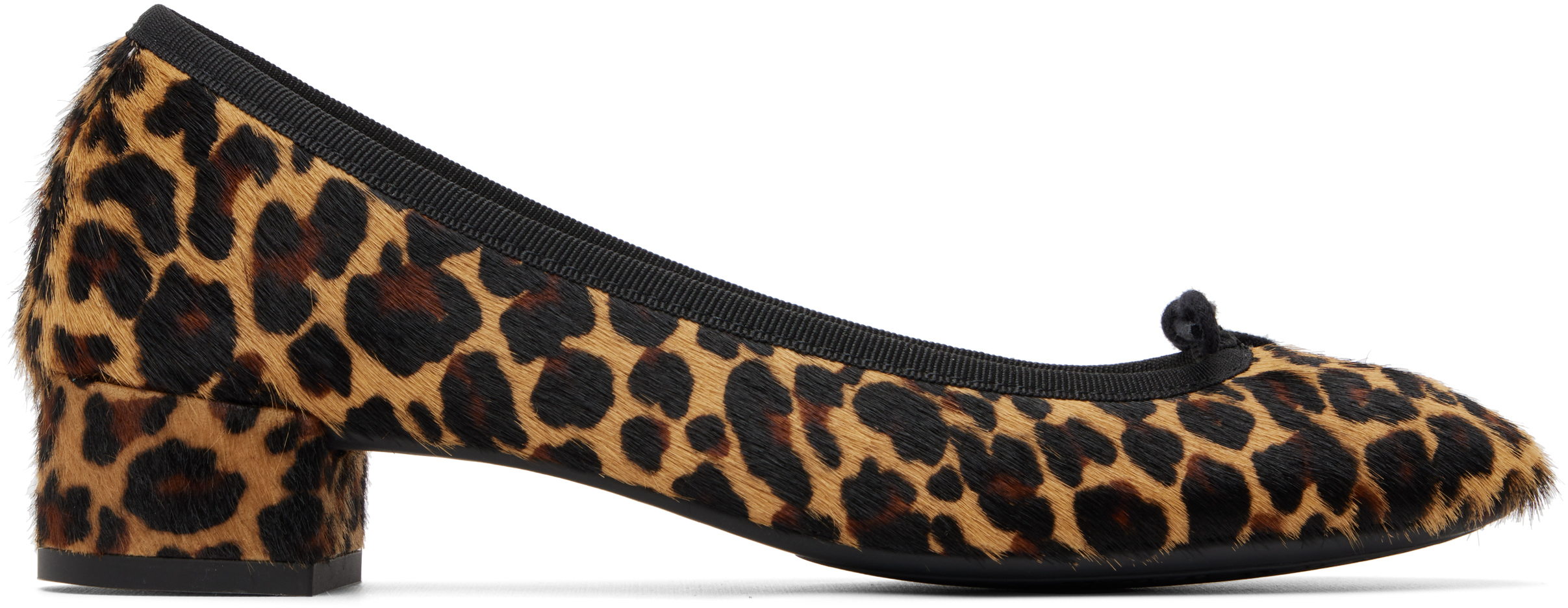 【美品】Repetto Camille バレリーナ レオパード 37 Repetto: Brown Camille Rubber-Sole Heels | SSENSE