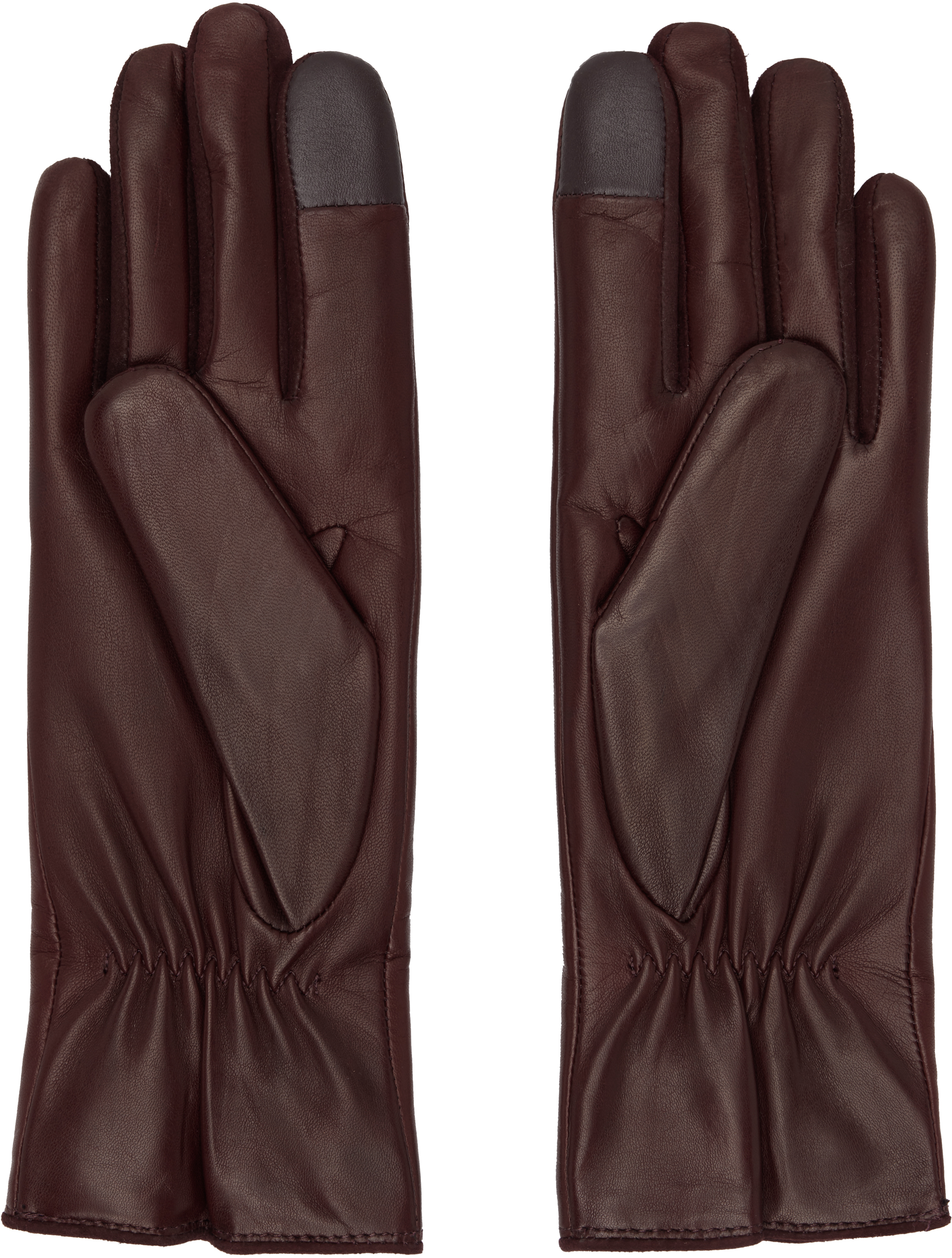 Handsome Stockholm Burgundy Essentials Gloves In Brown