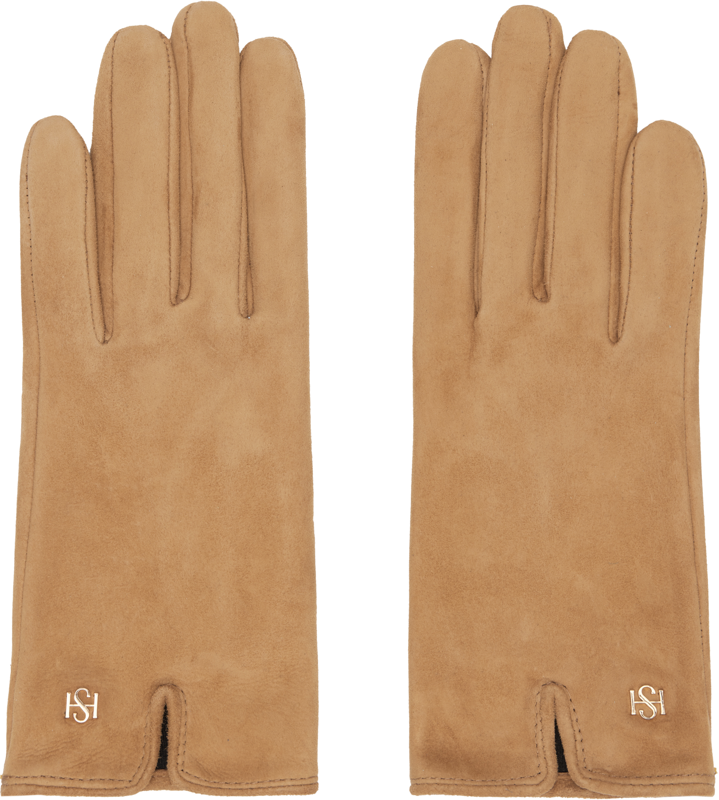 Beige Essentials Suede Gloves by Handsome Stockholm on Sale
