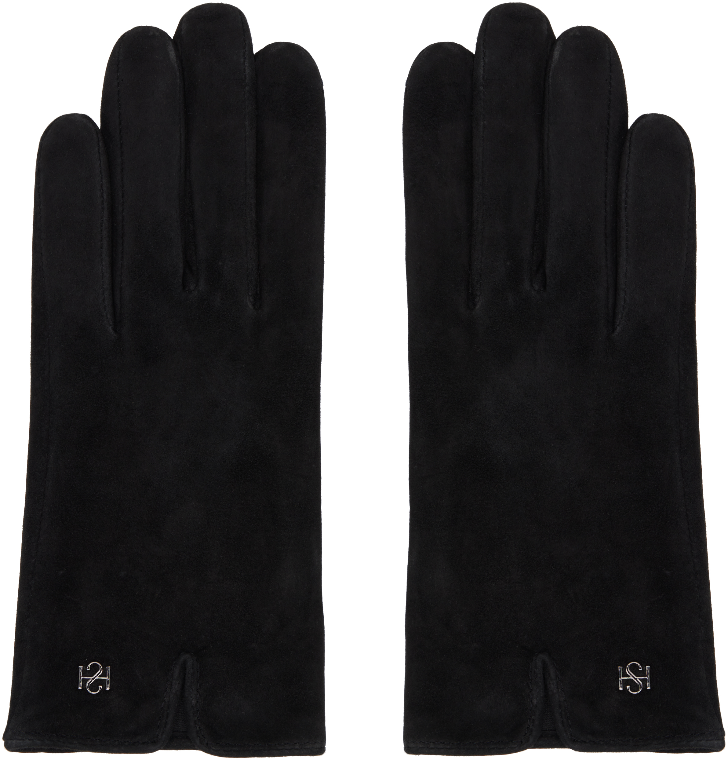Handsome Stockholm Black Essentials Suede Gloves