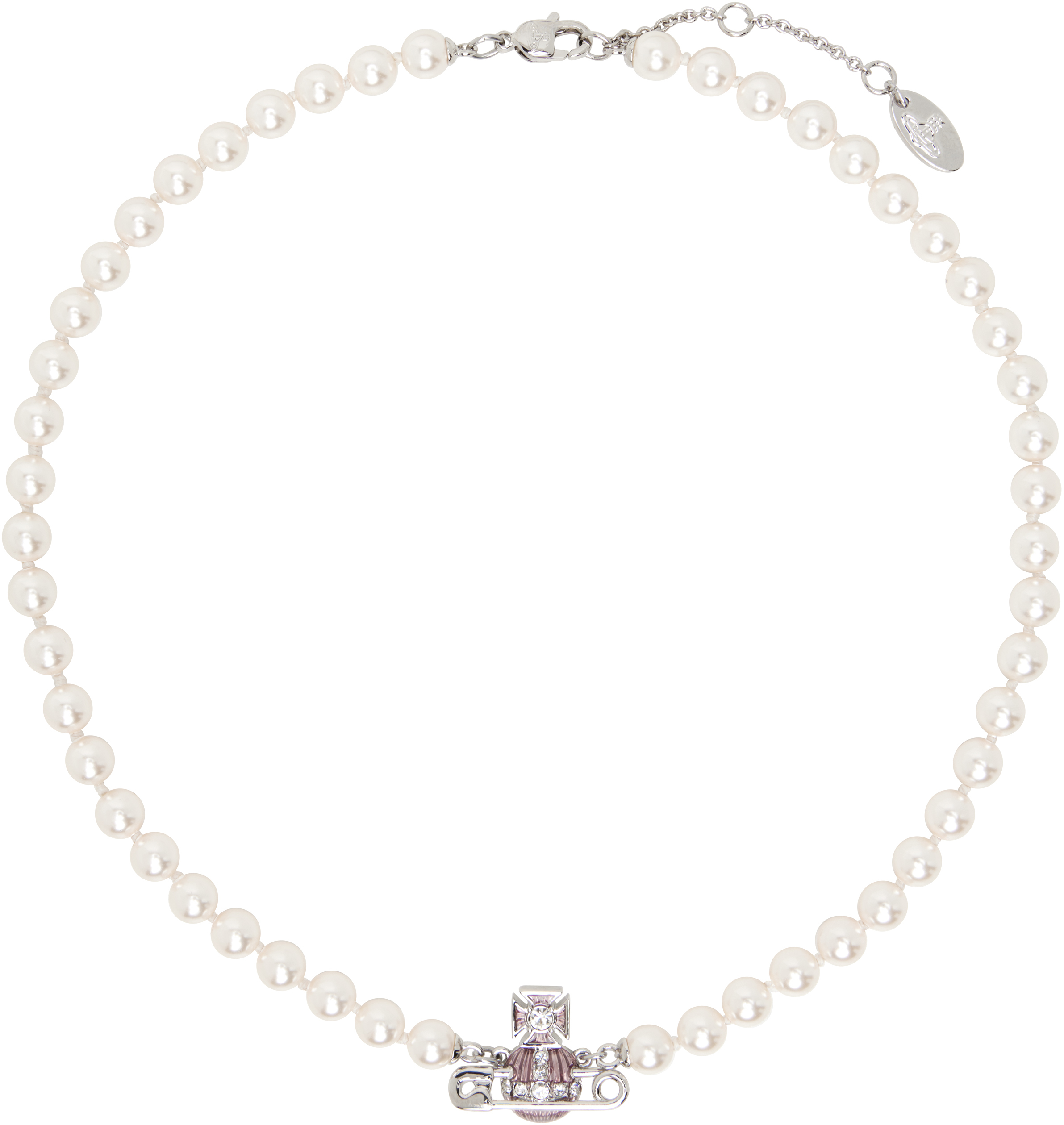 VivienneWestwood PEARLネックレス Vivienne Westwood: Kitty Faux-Pearl Necklace | SSENSE