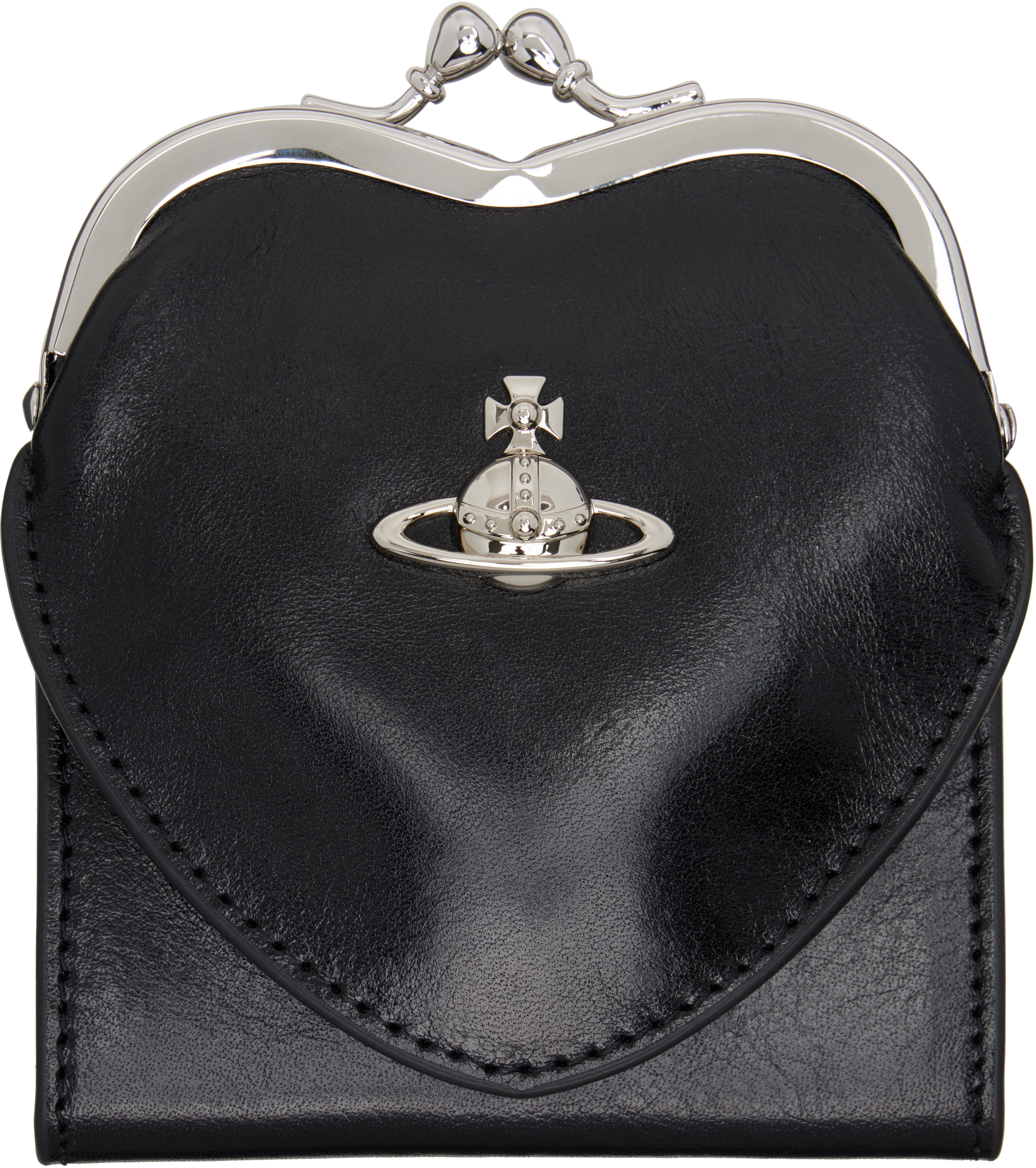 Black Heart Frame Wallet by Vivienne Westwood on Sale