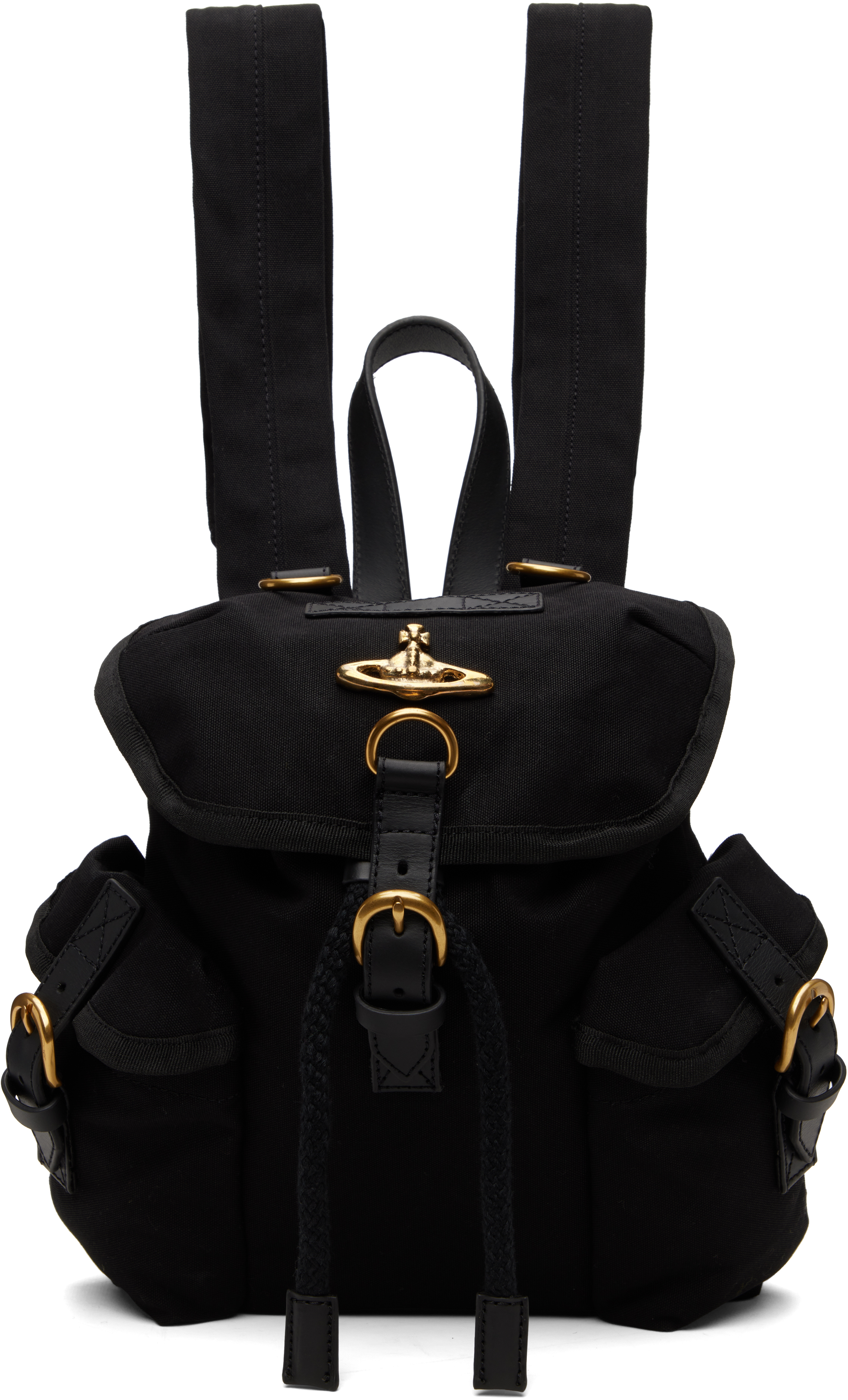 Vivienne Westwood Black Highland Small Backpack In Black