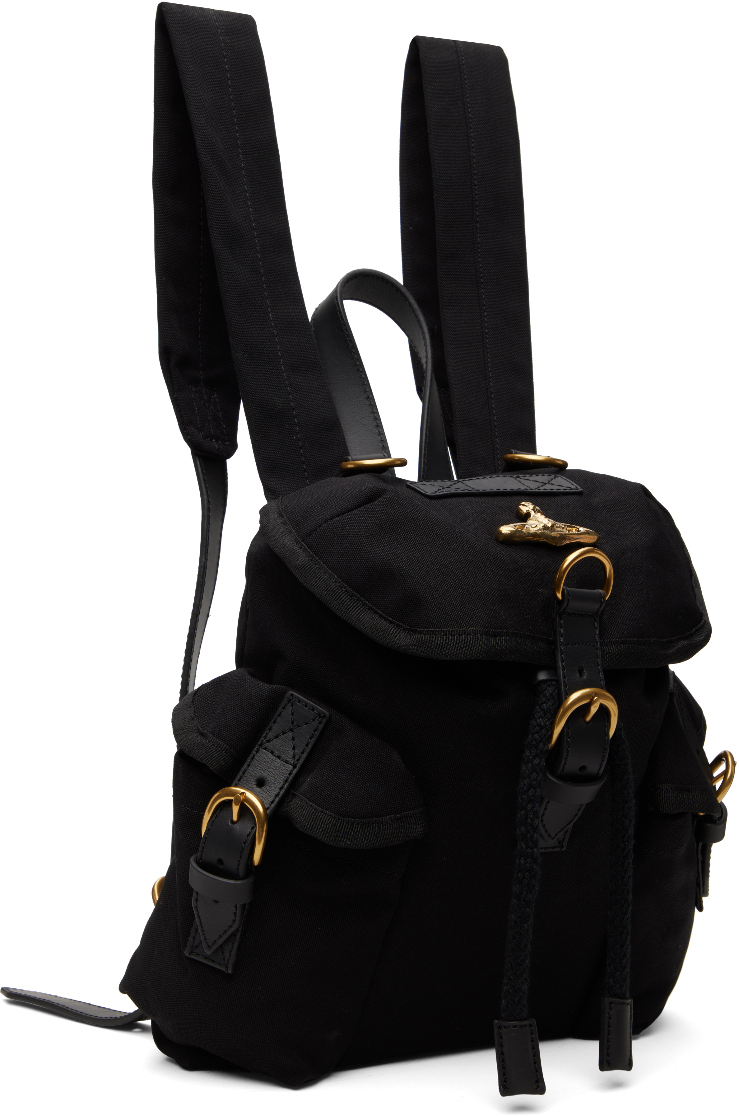 Vivienne Westwood Black Highland Small Backpack In Black