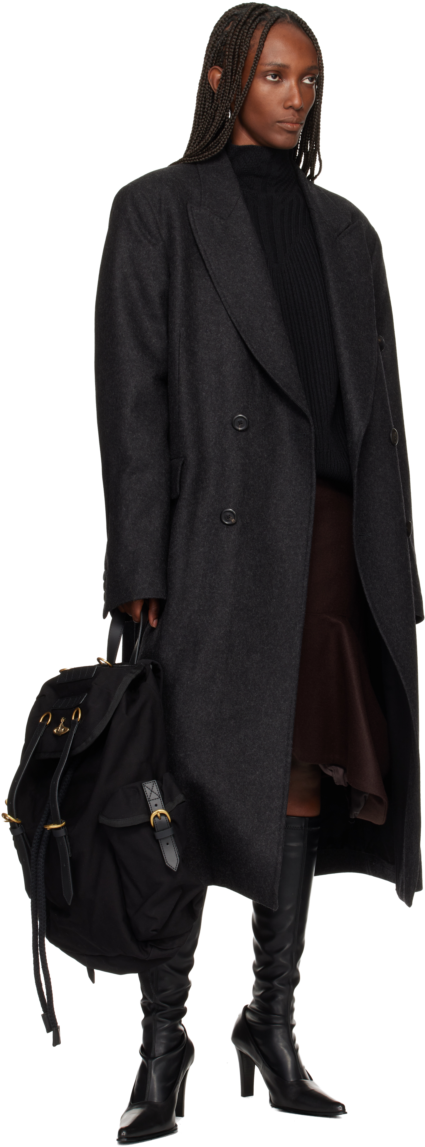 Vivienne Westwood Black Highland Backpack In Black