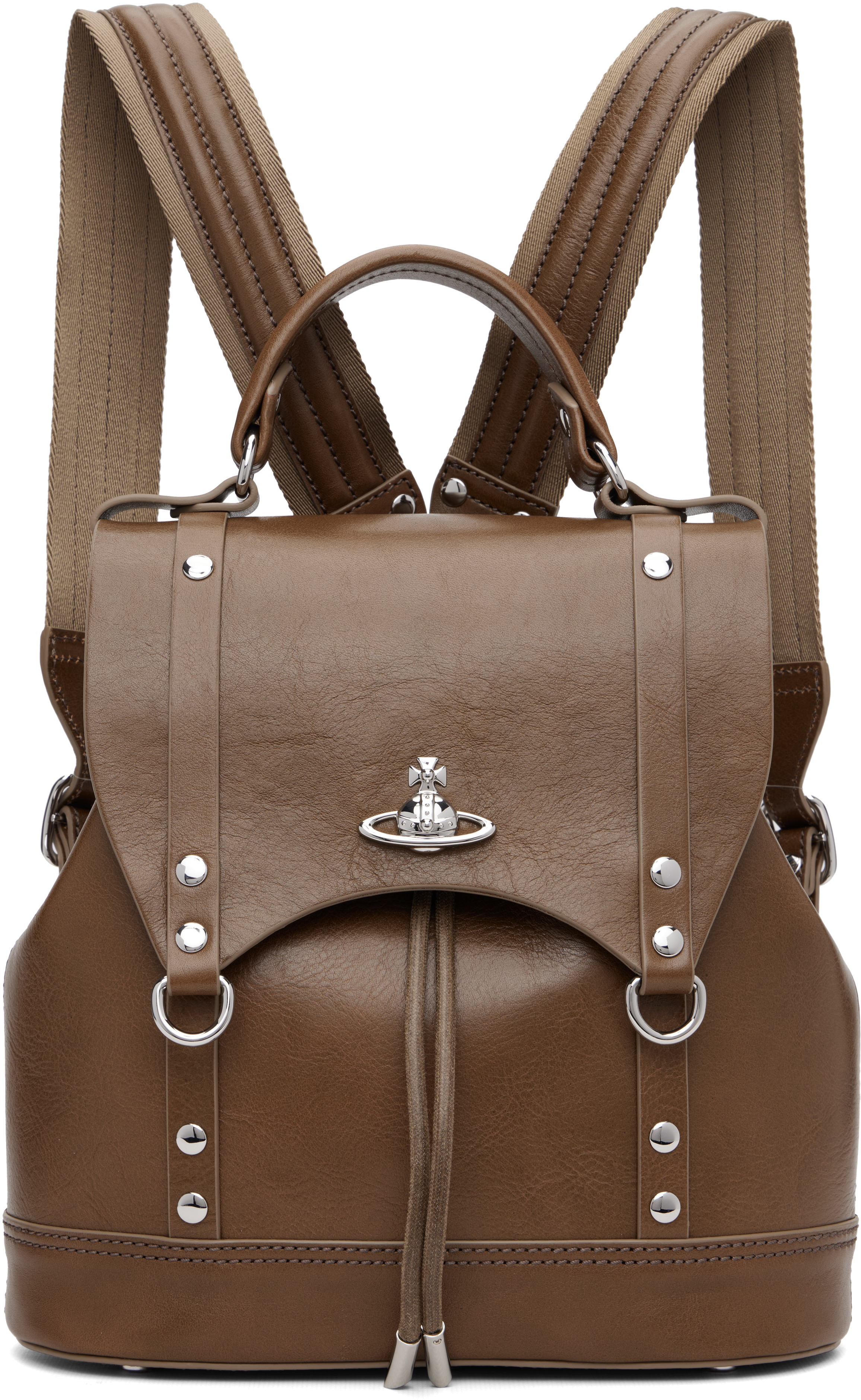 Brown Max Small Backpack by Vivienne Westwood on Sale