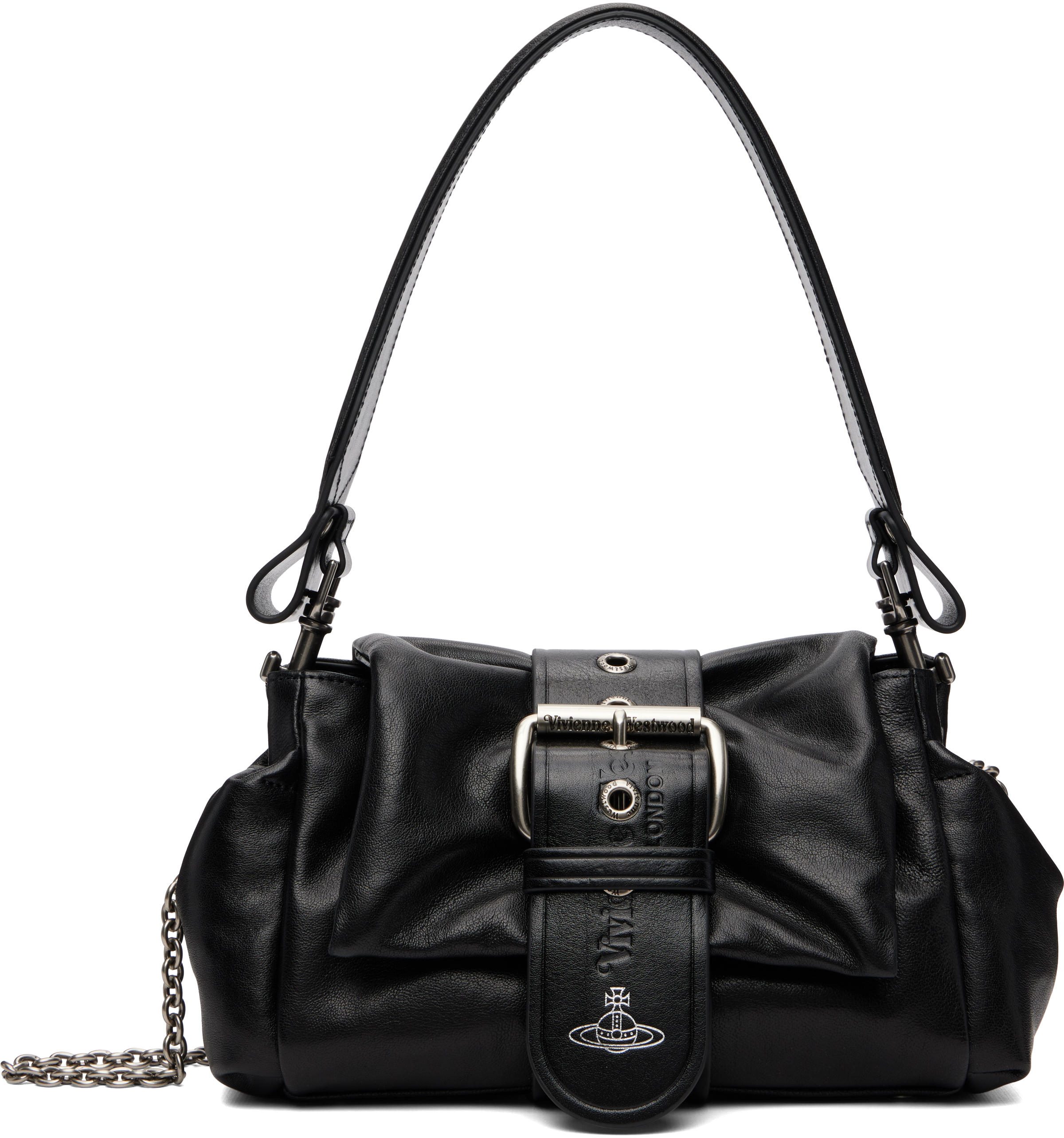 Vivienne Westwood: Black Hazel Treasure Hand Bag | SSENSE Vivienne Westwood: Black Hazel Treasure Hand Bag | SSENSE