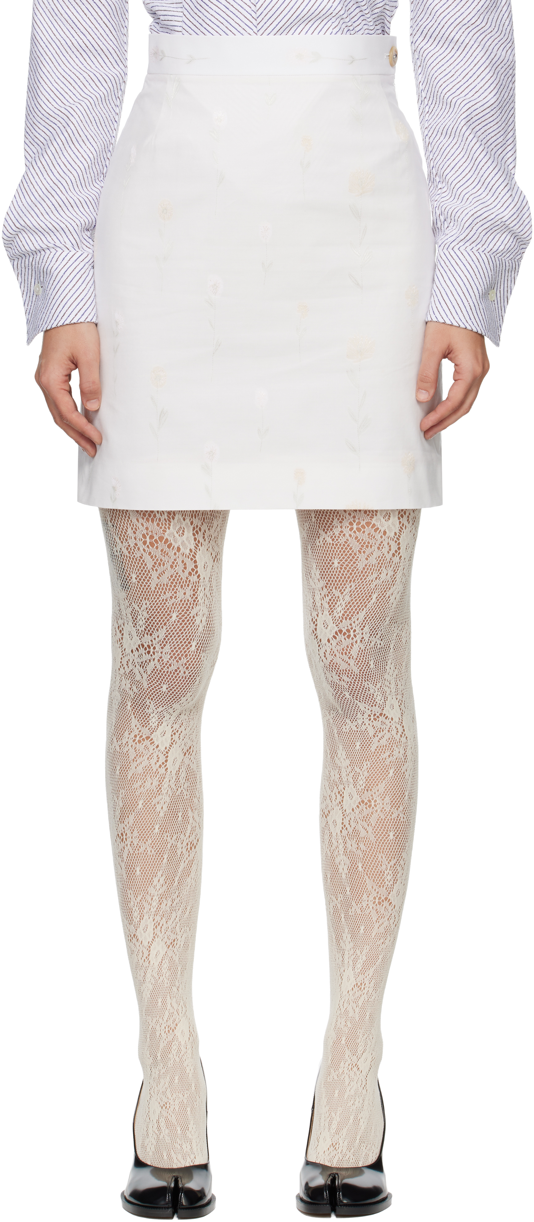 Vivienne Westwood White Crotch 45 Miniskirt