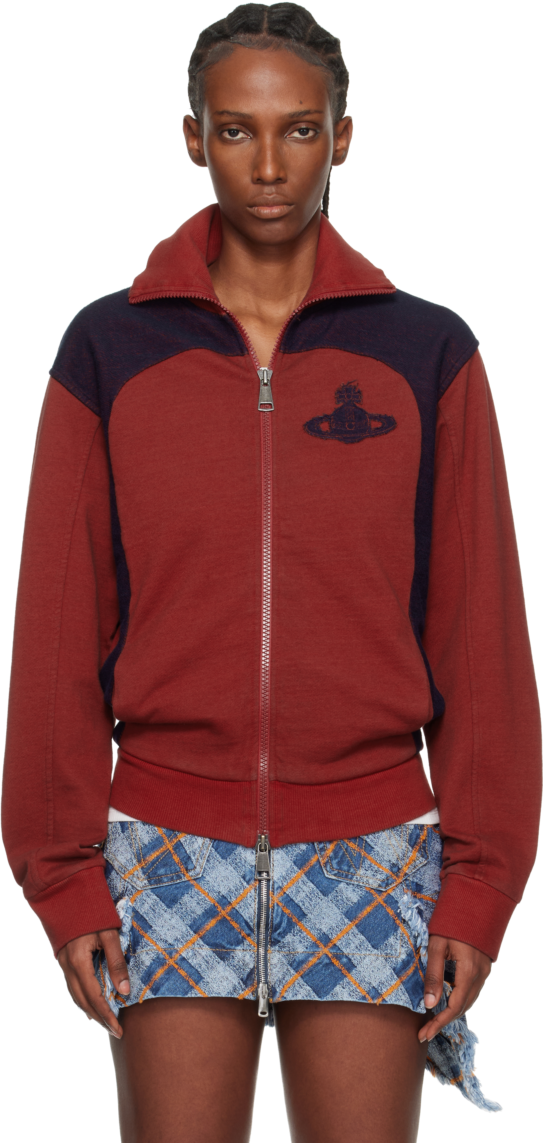 Vivienne Westwood Red & Navy Alien Track Jacket