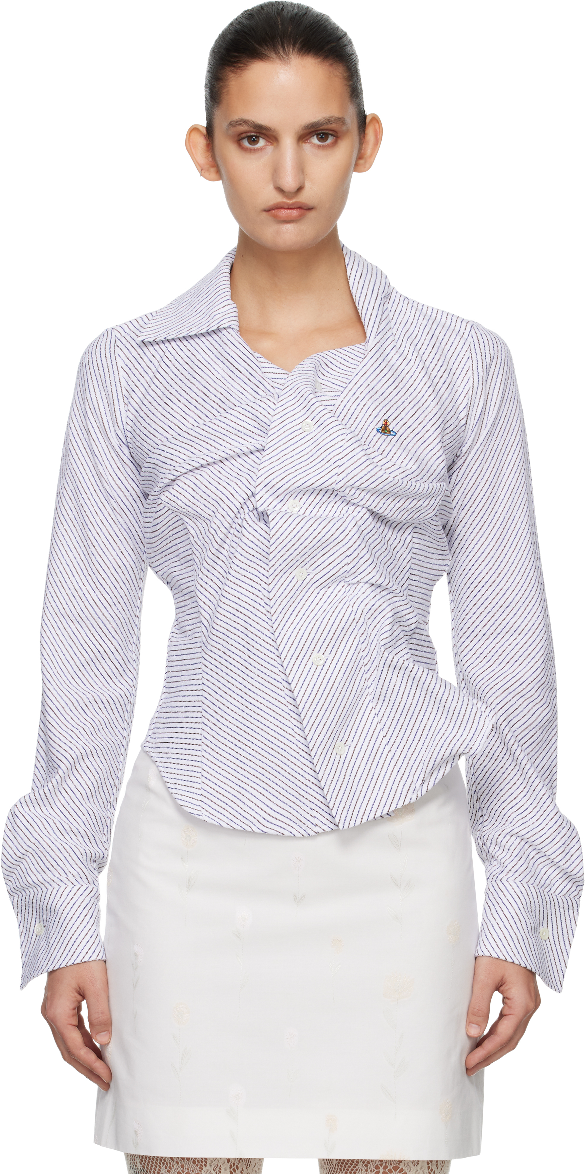 Vivienne Westwood: White Drunken Shirt | SSENSE