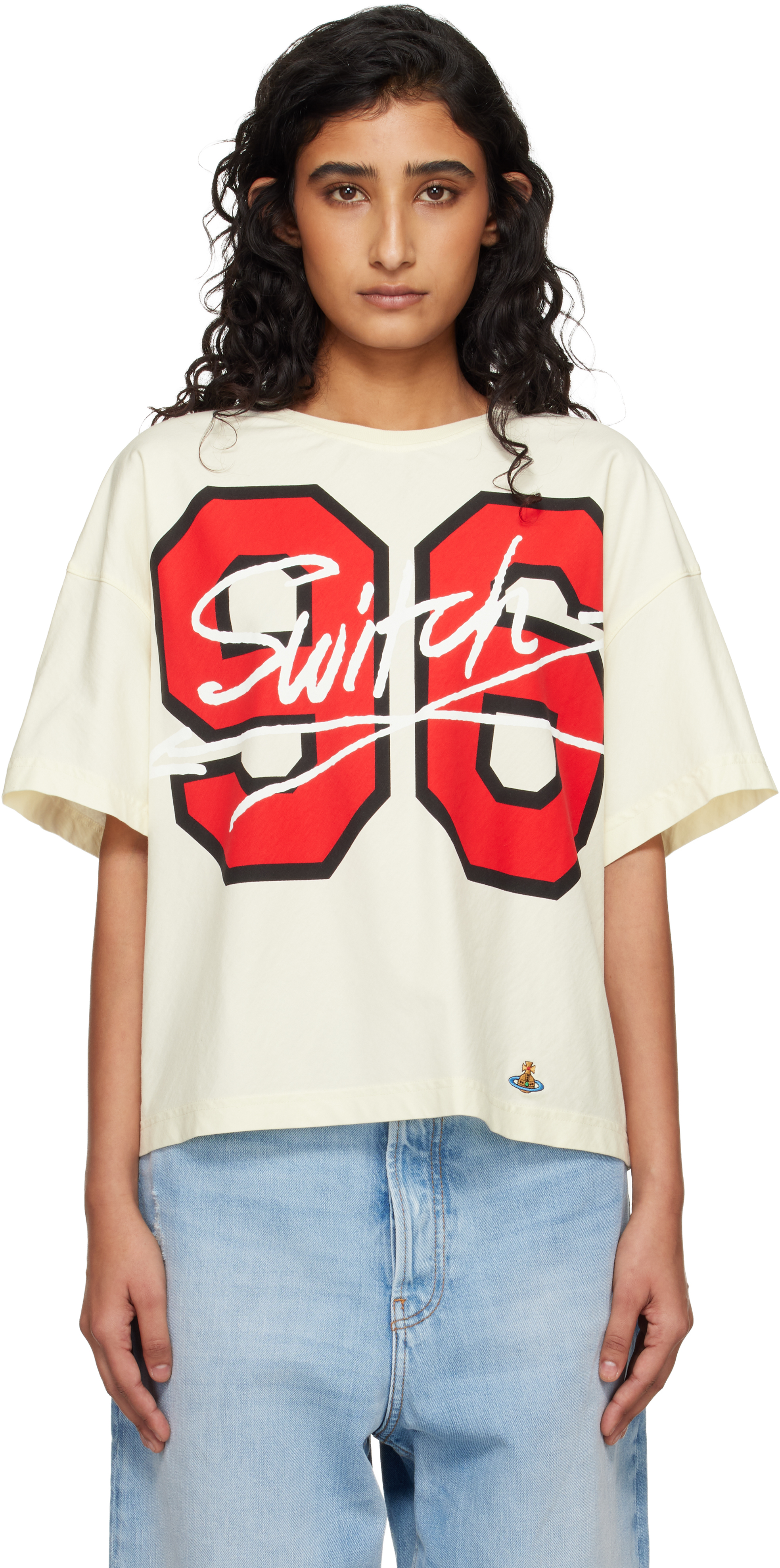 Off-White Cotton Jersey 96 Switch Box T-shirt by Vivienne Westwood