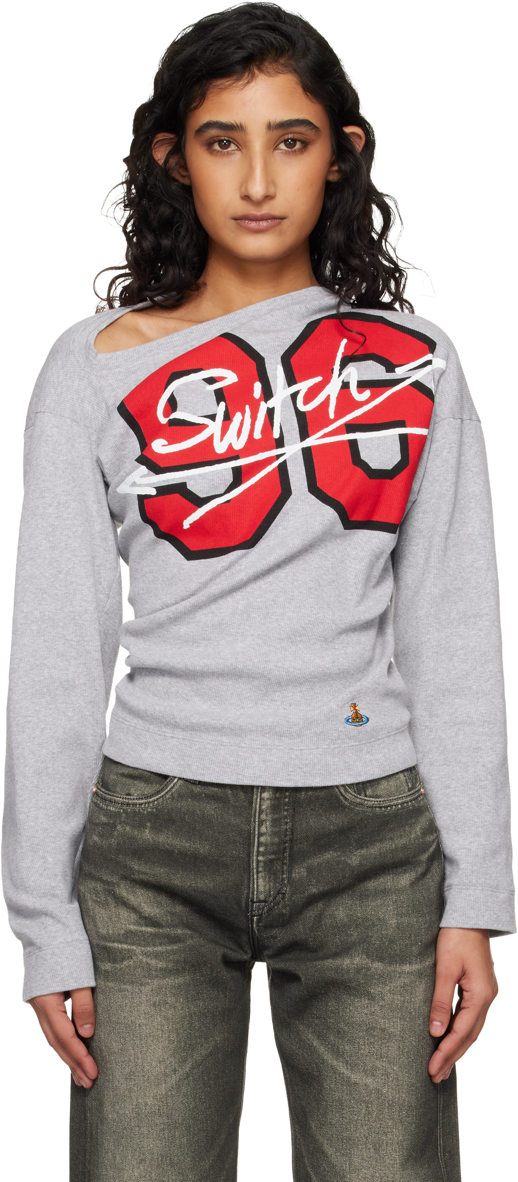 Vivienne Westwood: Gray 96 Switch Long Sleeve Hebo T-shirt | SSENSE